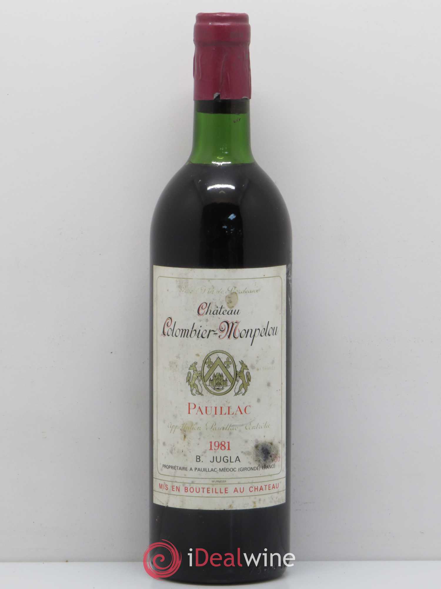 Château Colombier Monpelou Cru Bourgeois 1981 - Lot de 1 bouteille - 0