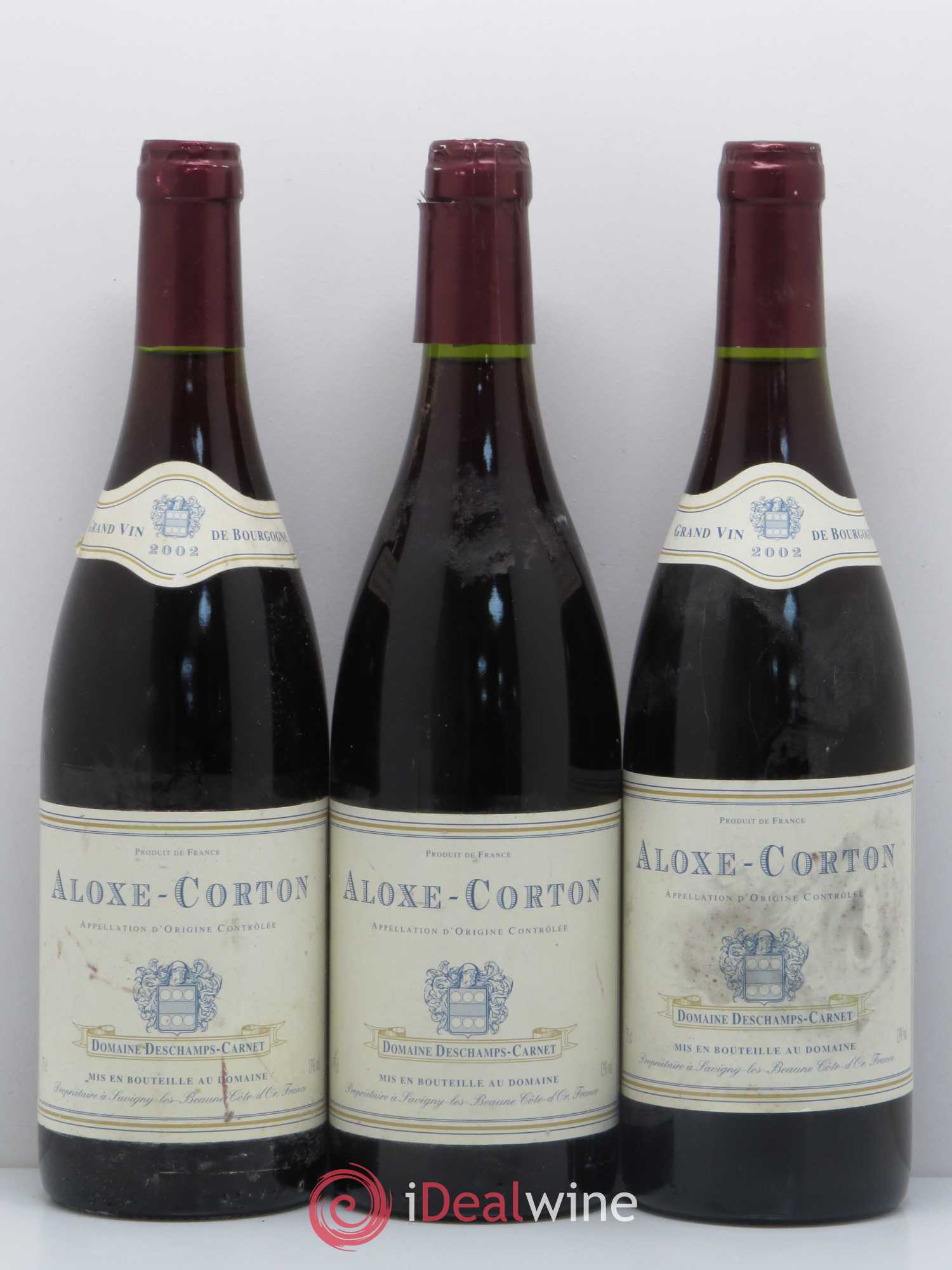 Aloxe-Corton Domaine Deschamps Carnet 2002 - Lot de 3 bouteilles - 0
