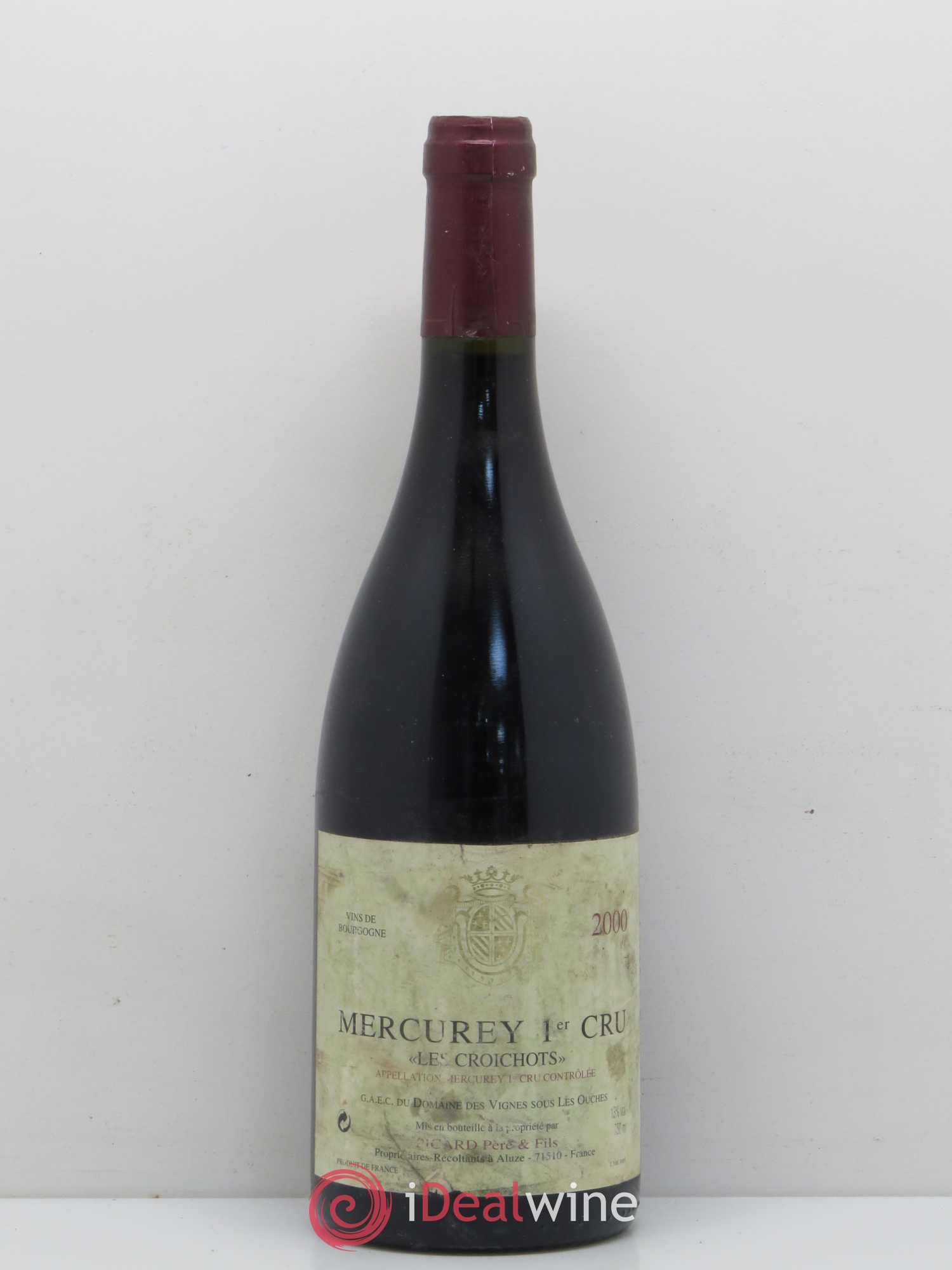 Mercurey 1er Cru Les Croichots Domaine Picard Pere et Fils 2000 - Posten von 1 Flasche - 0