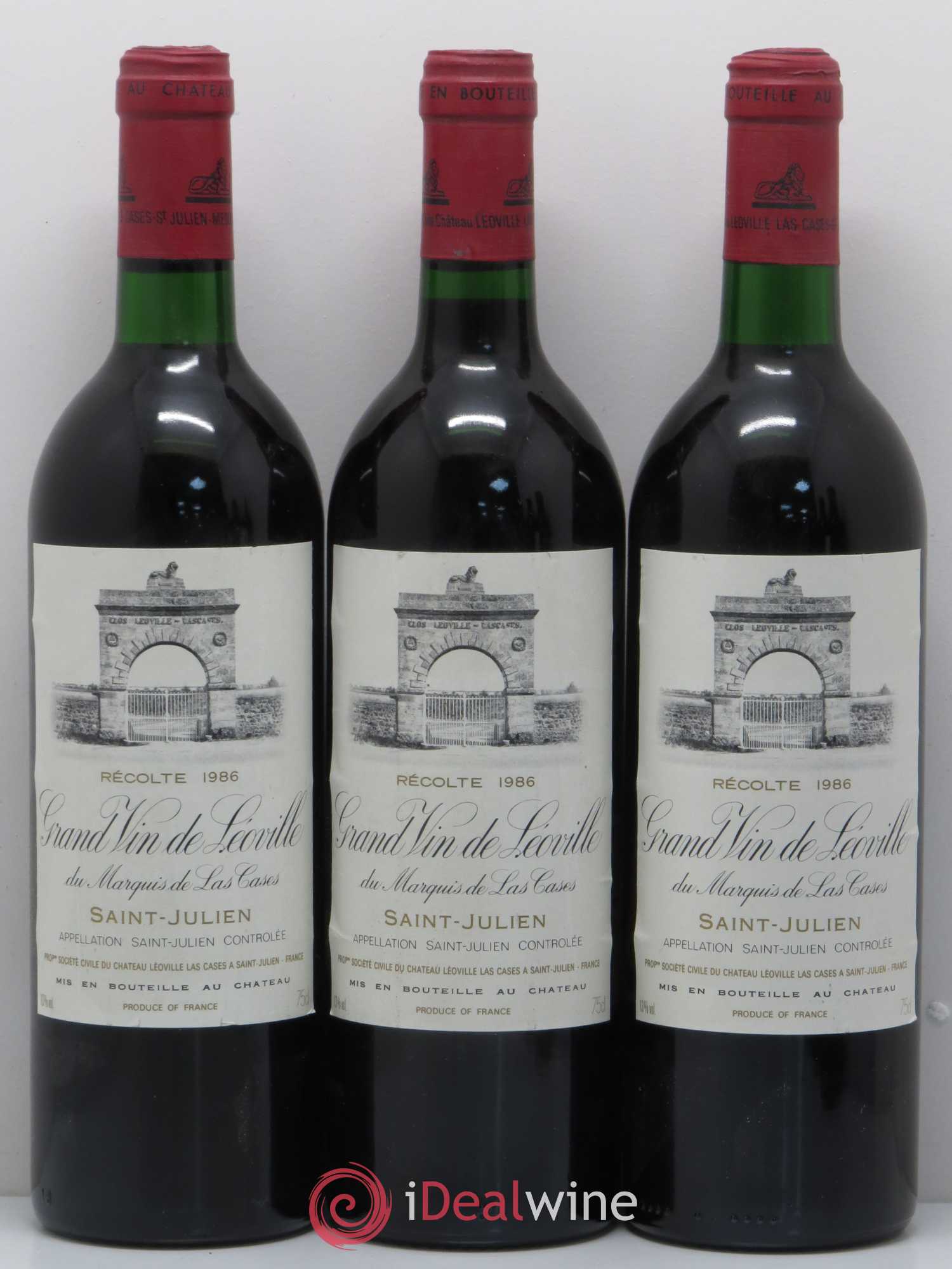 Château Léoville Las Cases 2ème Grand Cru Classé 1986 - Lot de 6 bouteilles - 1