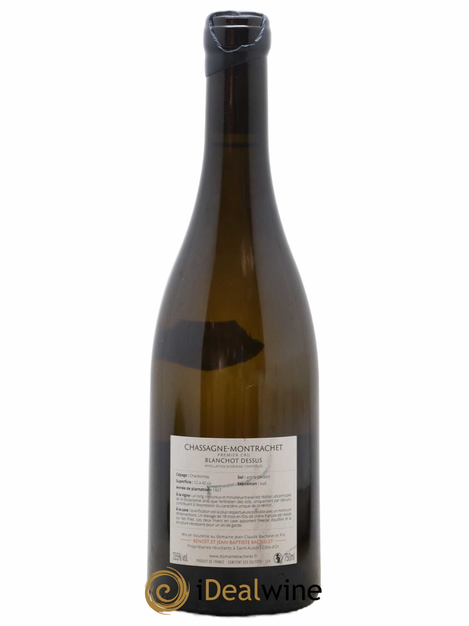Chassagne-Montrachet 1er Cru Blanchot Dessus Jean-Claude Bachelet (Domaine) 2018 - Lot de 1 bouteille - 1