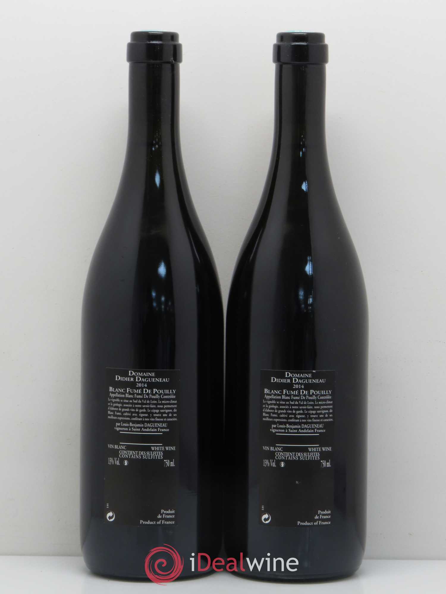 Vin de France (anciennement Pouilly-Fumé) Silex Dagueneau (Domaine Didier - Louis-Benjamin) 2014 - Lot de 2 bouteilles - 1