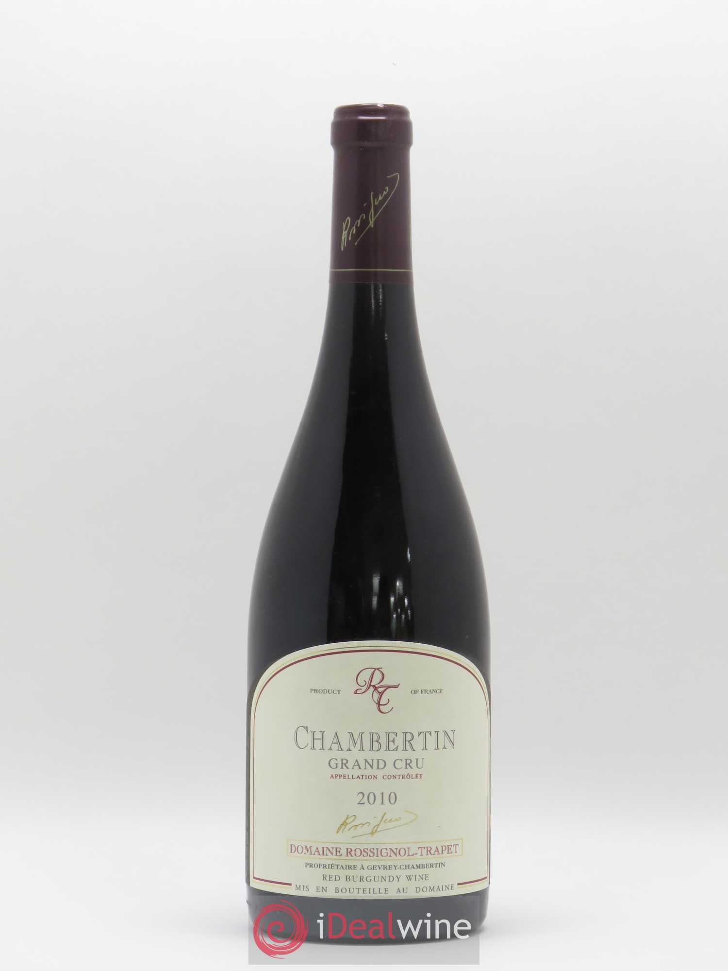 Chambertin Grand Cru Rossignol-Trapet (Domaine) 2010 - Lot de 1 bouteille - 0