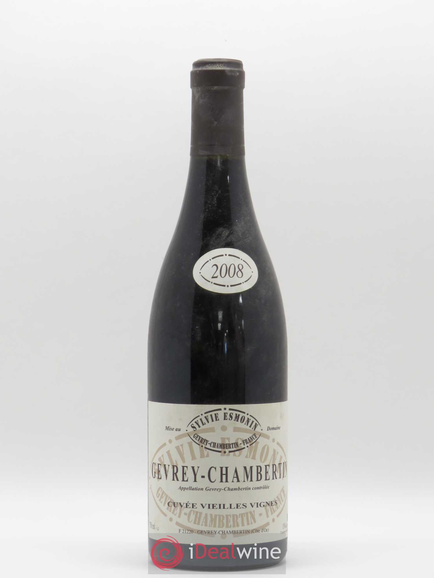 Gevrey-Chambertin Vieilles Vignes Sylvie Esmonin 2008 - Lot de 1 bouteille - 0