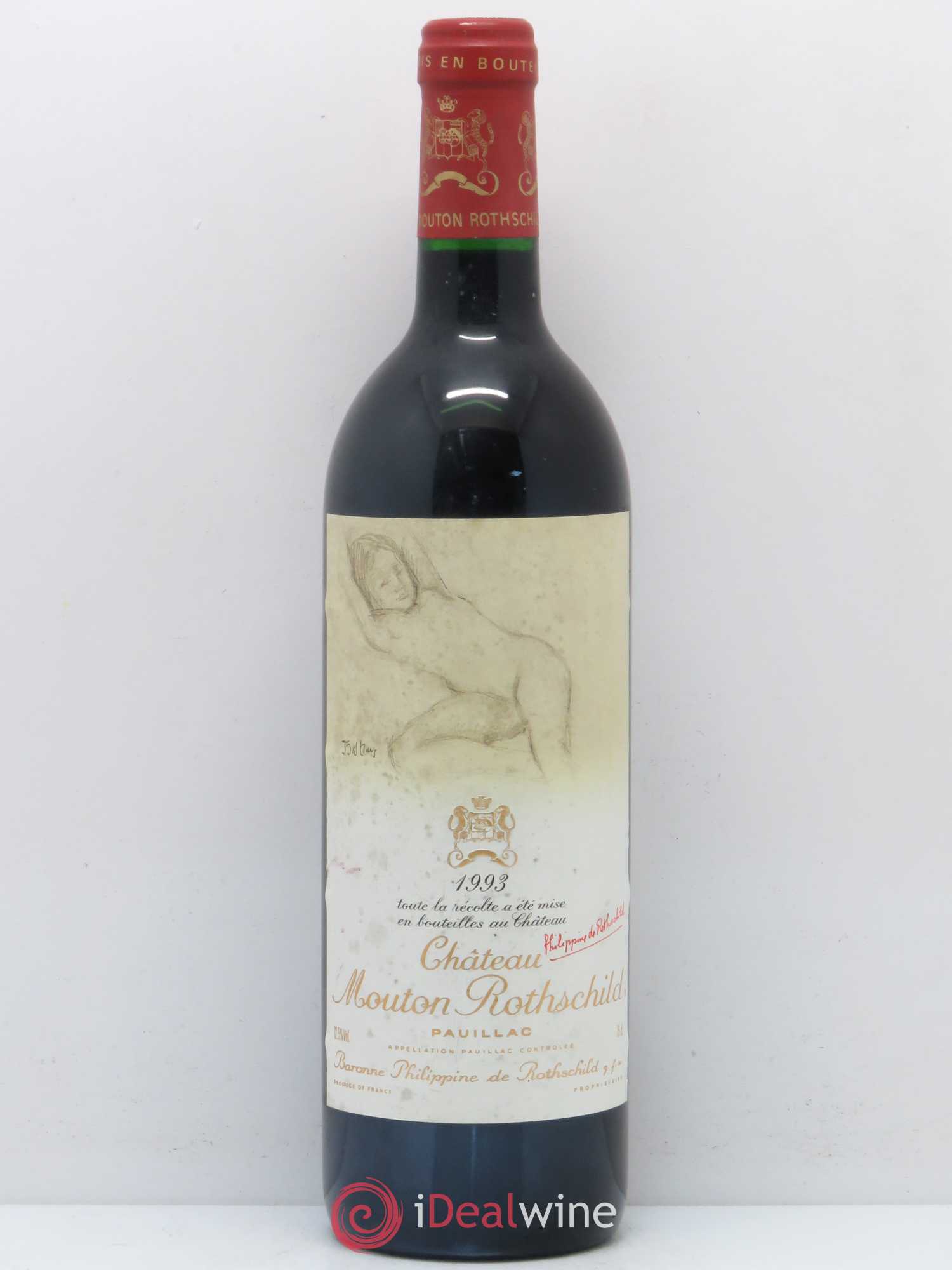 Château Mouton Rothschild 1er Grand Cru Classé 1993 - Lot de 1 bouteille - 0