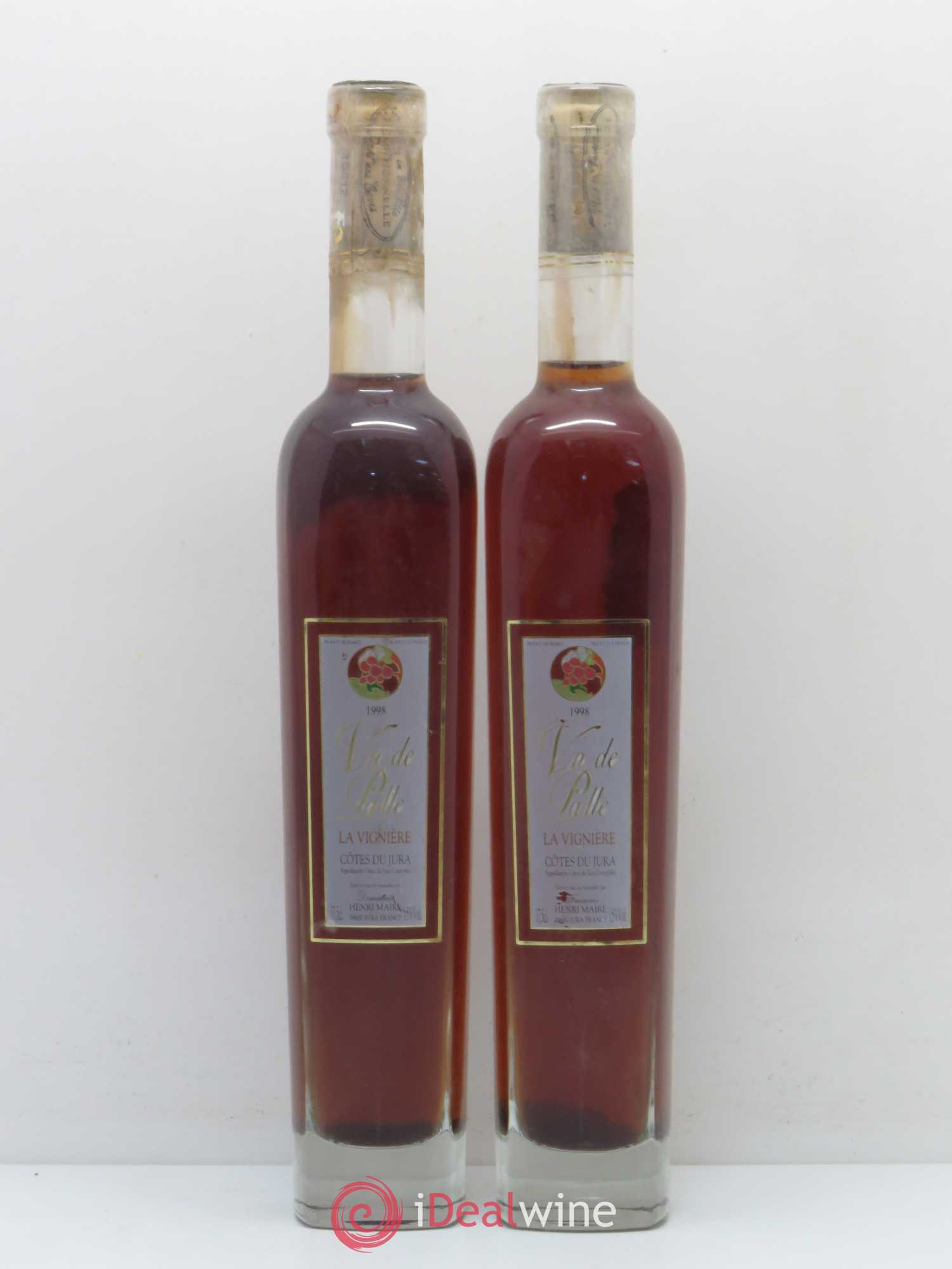 Côtes du Jura Vin de Paille La Vignière Henri Maire 1998 - Posten von 2 Demi-Flaschen - 0