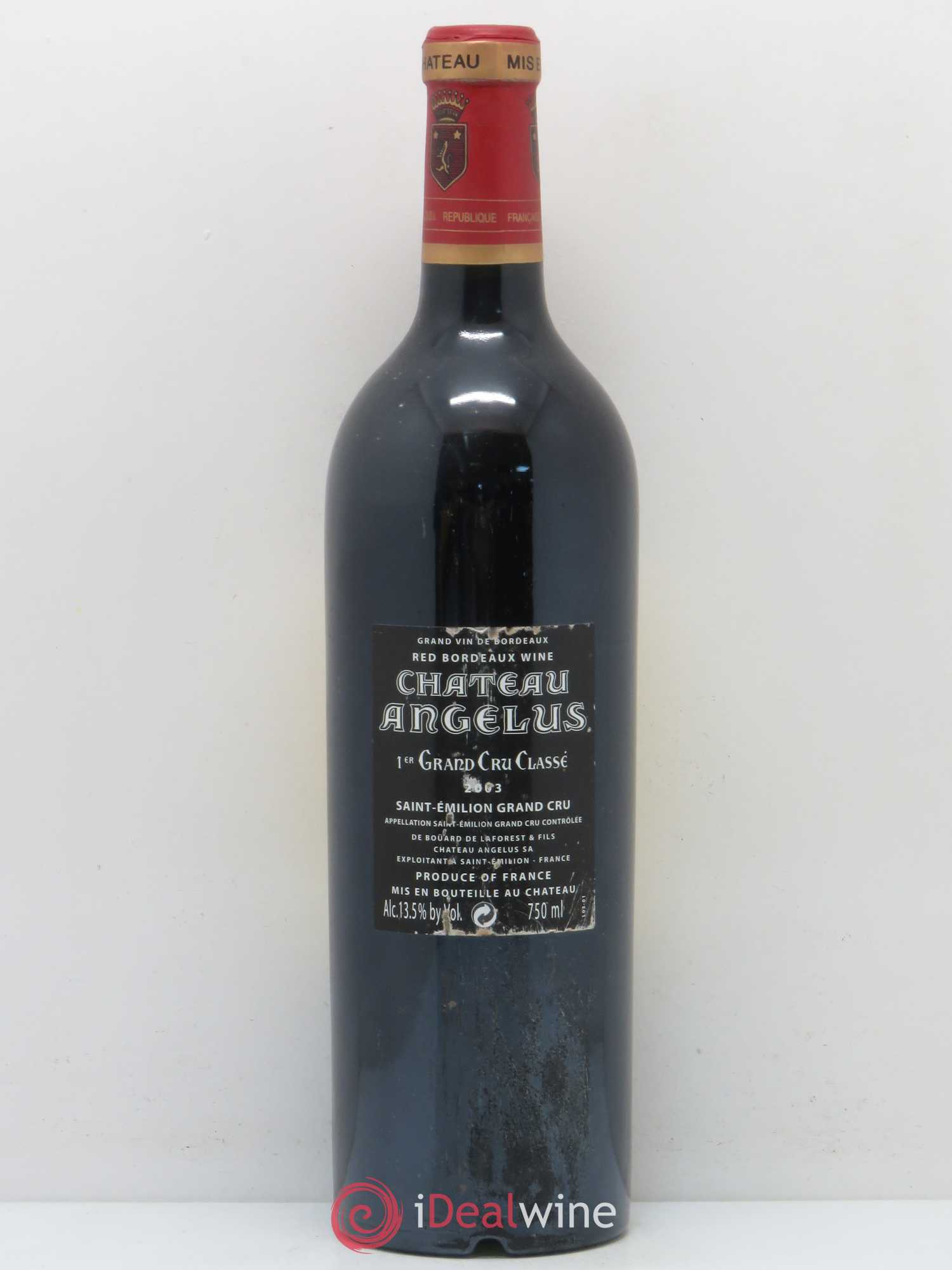 Château Angélus 1er Grand Cru Classé A 2003 - Lot de 1 bouteille - 1