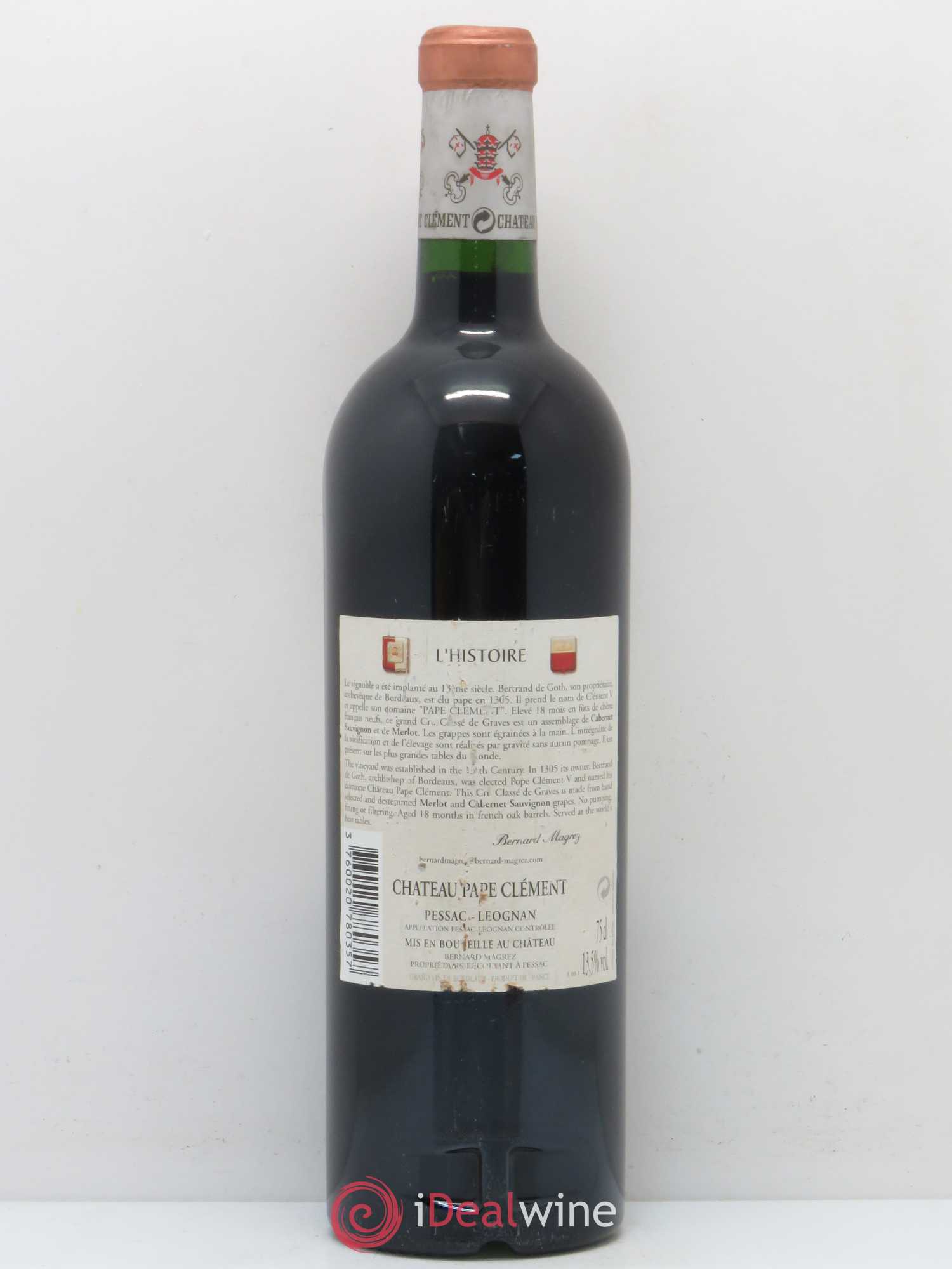 Château Pape Clément Cru Classé de Graves 2003 - Lot de 1 bouteille - 1