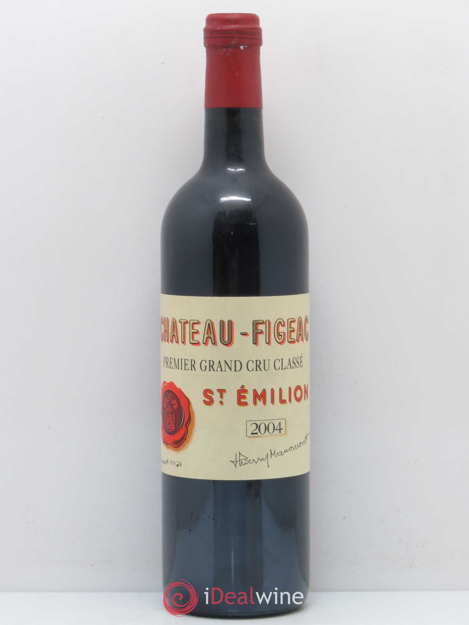 Château Figeac 1er Grand Cru Classé A 2004 - Lot de 1 bouteille - 0