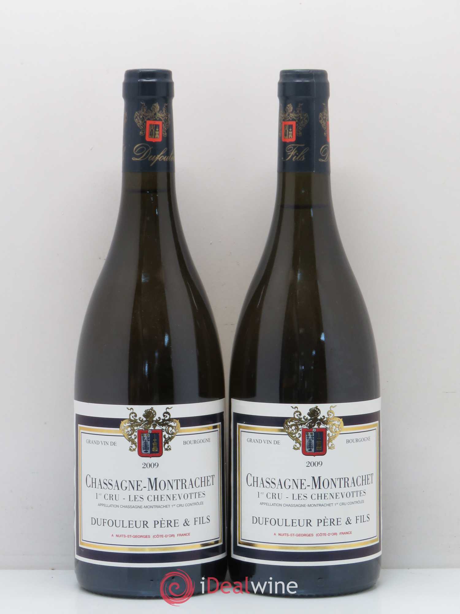 Chassagne-Montrachet 1er Cru Les Chenevottes Dufouleur 2009 - Lotto di 2 bottiglie - 0