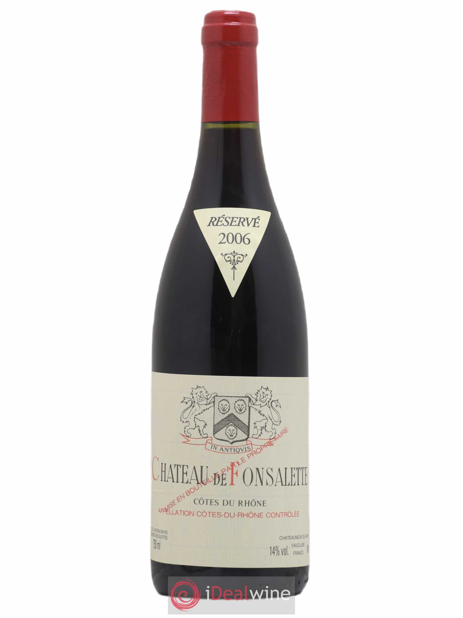 Côtes-du-Rhône Château de Fonsalette Emmanuel Reynaud 2006 - Lot de 1 bouteille - 0