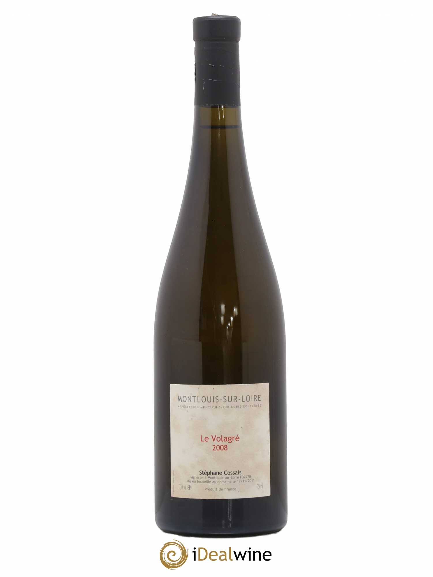 Montlouis-sur-Loire Le Volagré Stéphane Cossais 2008 - Lot de 1 bouteille - 0