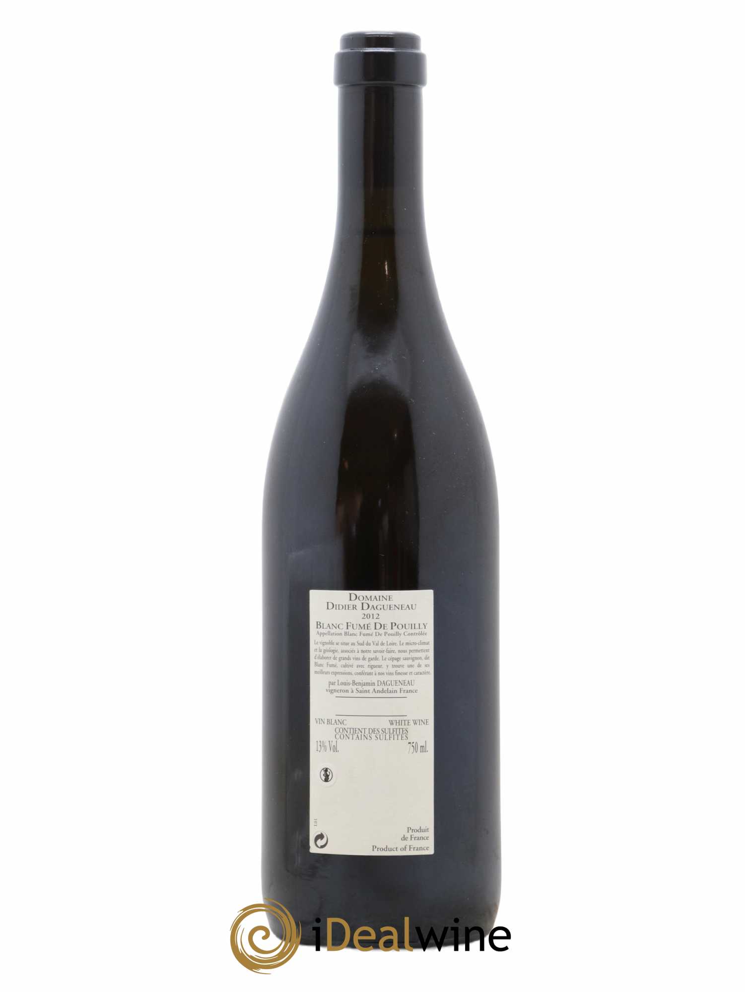Vin de France (anciennement Pouilly-Fumé) Buisson Renard Dagueneau (Domaine Didier - Louis-Benjamin) 2012 - Lot de 1 bouteille - 1