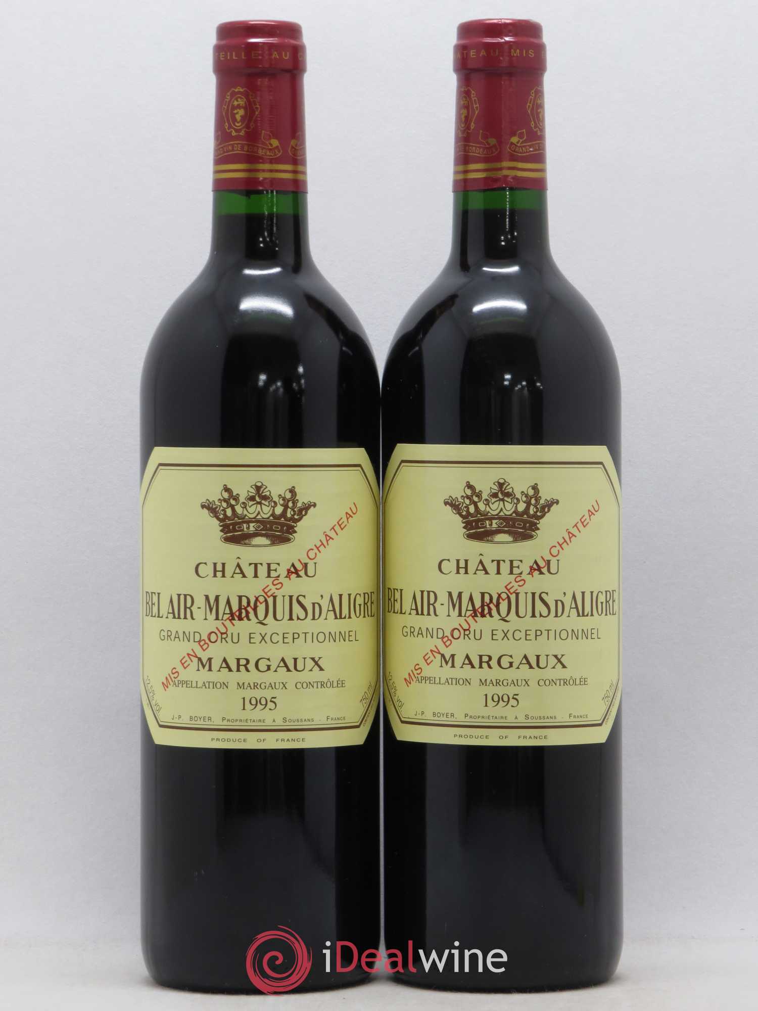 Château Bel Air Marquis d'Aligre 1995 - Lot de 2 bouteilles - 0