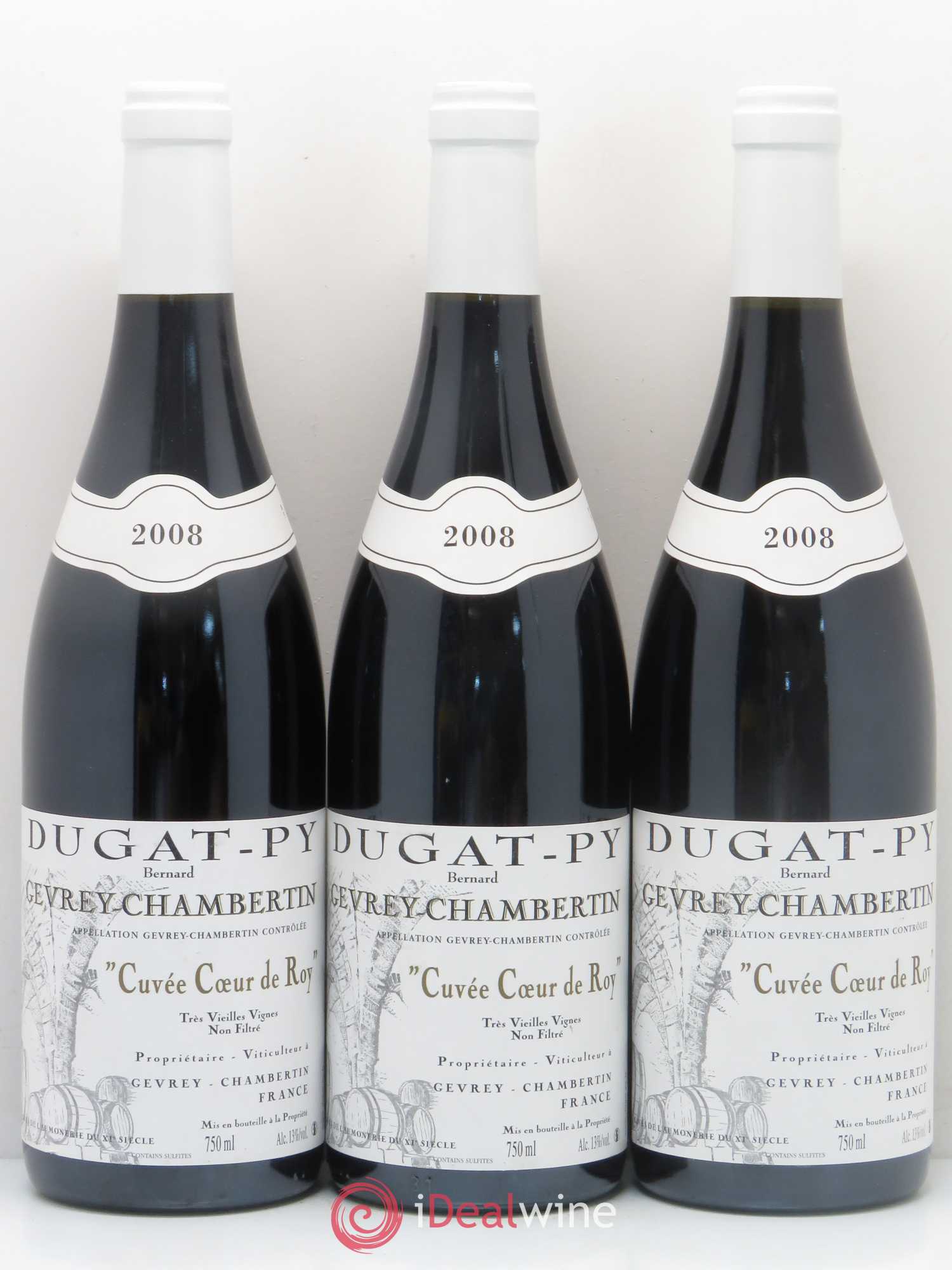 Gevrey-Chambertin Coeur de Roy Très Vieilles Vignes Dugat-Py Très Vieilles Vignes 2008 - Posten von 3 Flaschen - 0