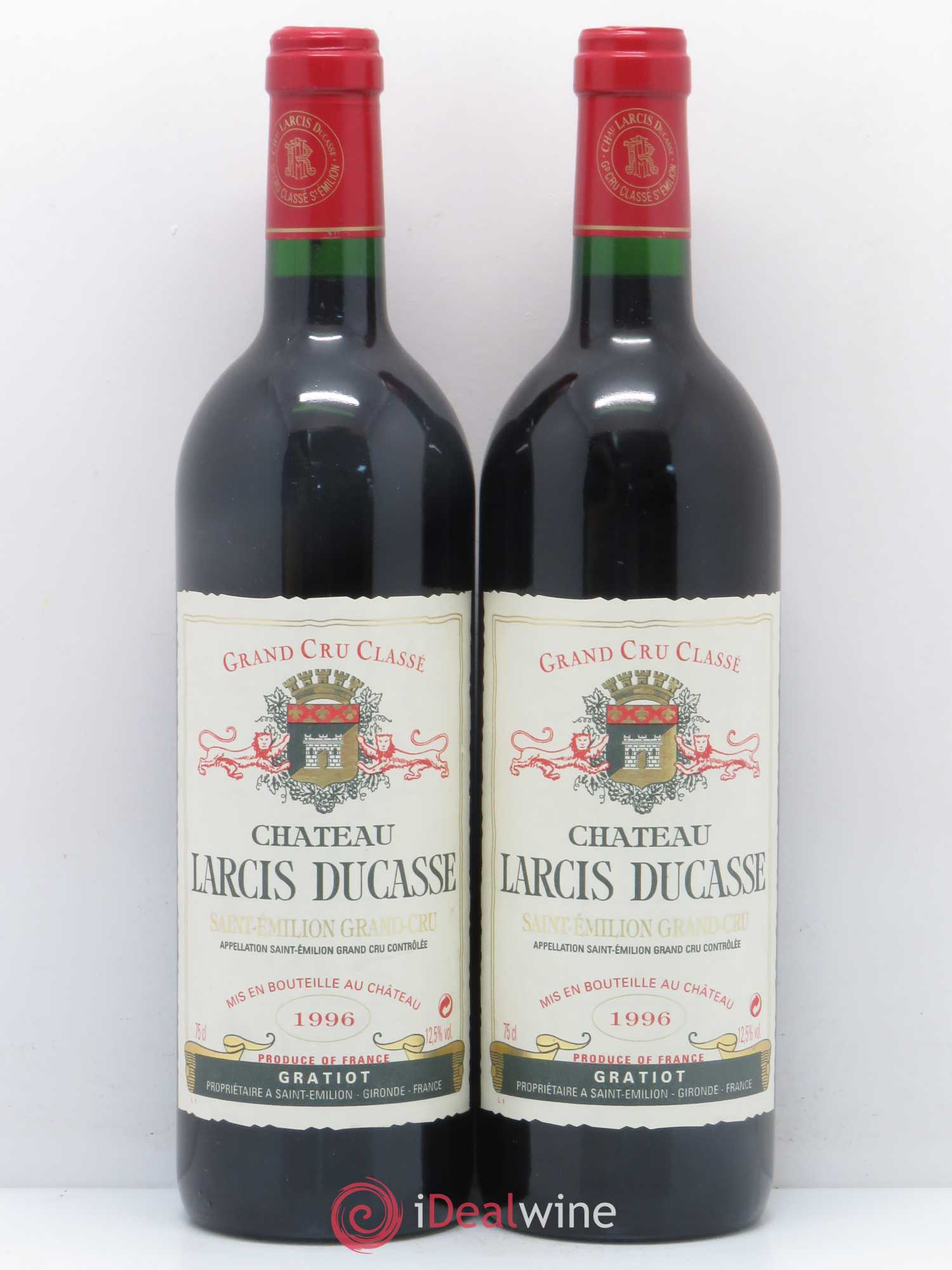 Château Larcis Ducasse 1er Grand Cru Classé B 1996 - Lot de 2 bouteilles - 0