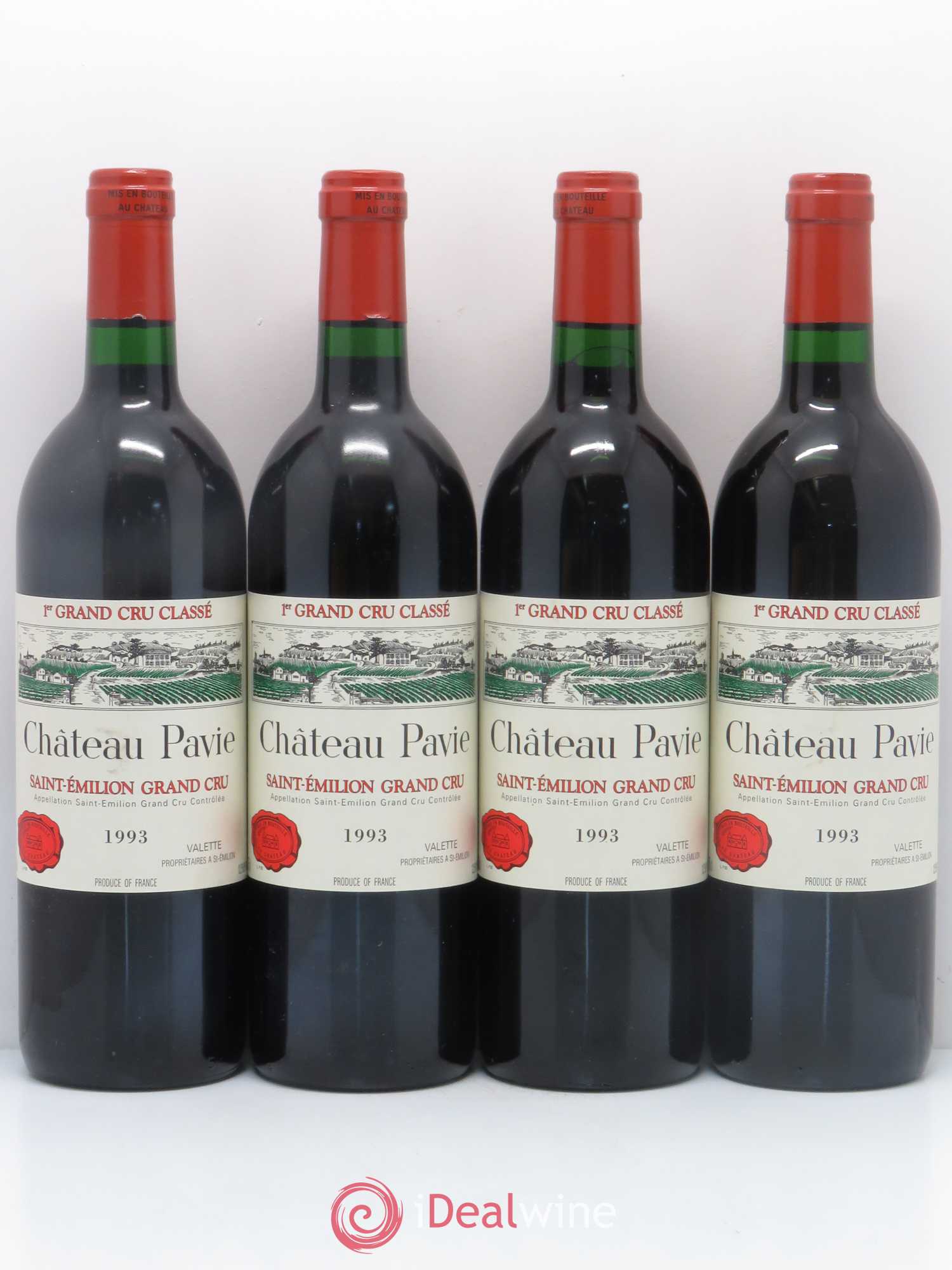 Château Pavie 1er Grand Cru Classé A 1993 - Lot de 4 bouteilles - 0