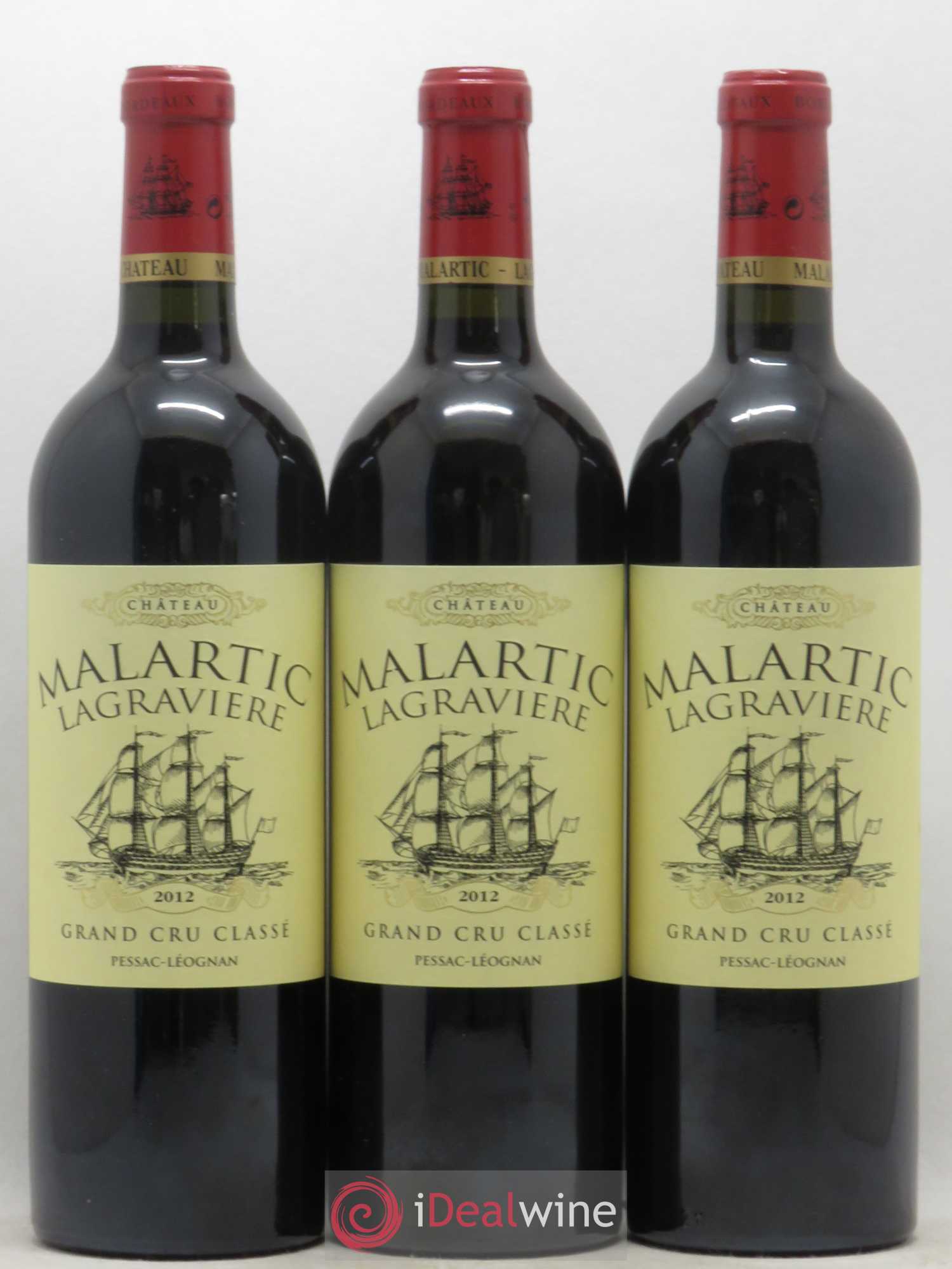 Château Malartic-Lagravière Cru Classé de Graves 2012 - Lot de 3 bouteilles - 0