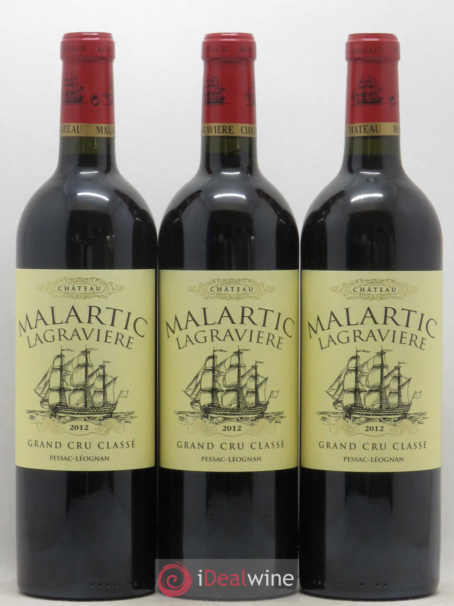 Château Malartic-Lagravière Cru Classé de Graves 2012 - Lot de 3 bouteilles - 0