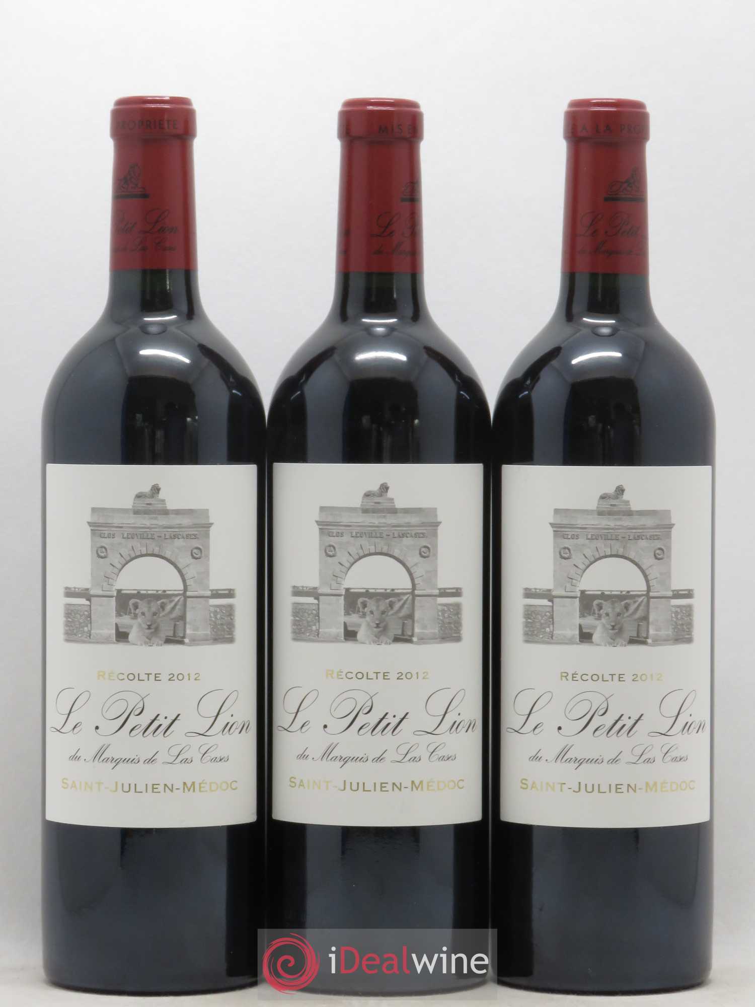 Le Petit Lion du Marquis de Las Cases Second Vin 2012 - Lotto di 3 bottiglie - 0