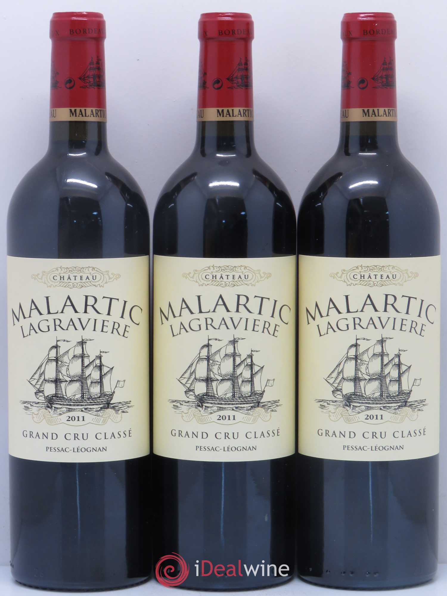 Château Malartic-Lagravière Cru Classé de Graves 2011 - Lot de 3 bouteilles - 0