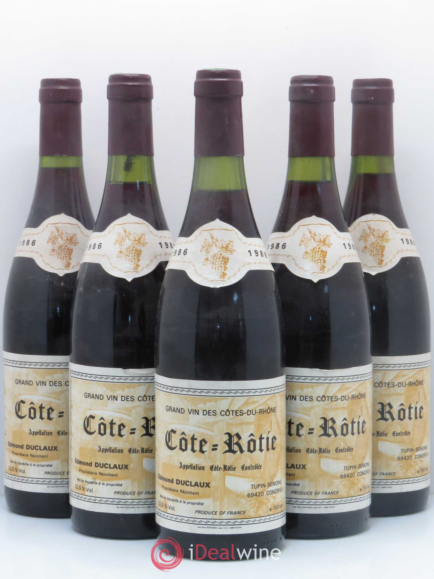 Côte-Rôtie 1986 - Posten von 5 Flaschen - 0