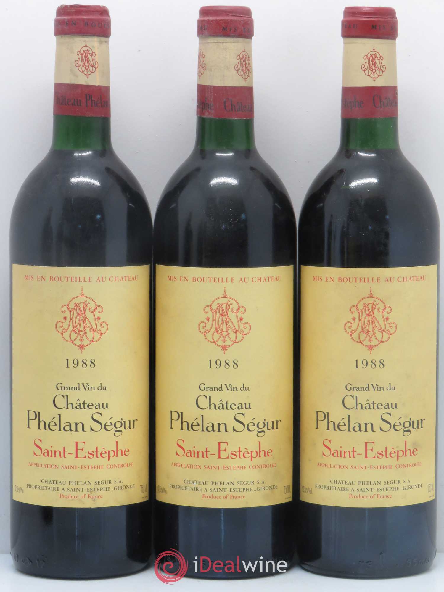 Château Phélan Ségur 1988 - Lot de 8 bouteilles - 2