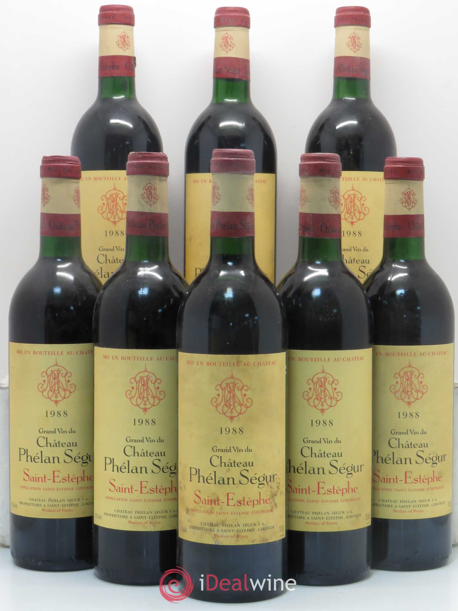 Château Phélan Ségur 1988 - Lot de 8 bouteilles - 0