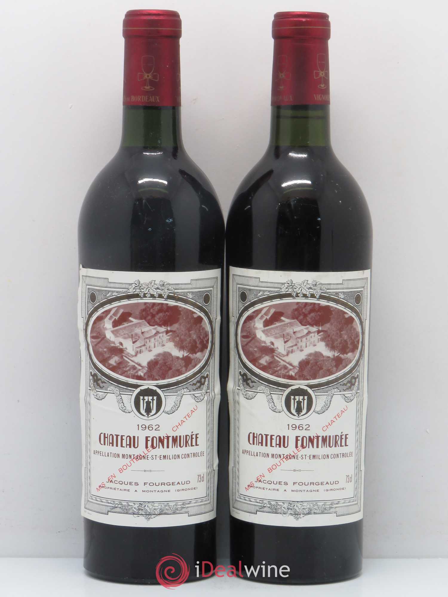 Montagne Saint-Émilion Château Fontmurée 1962 - Lot de 2 bouteilles - 0