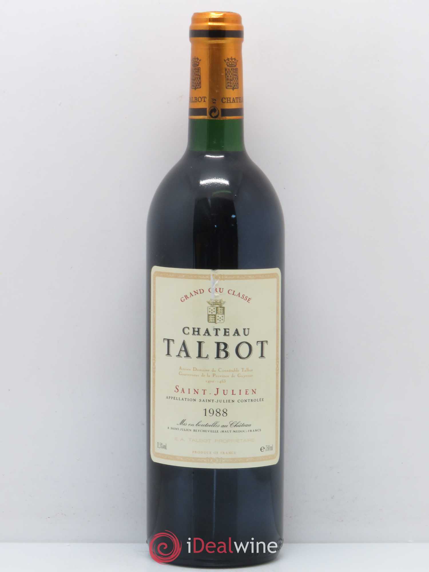 Château Talbot 4ème Grand Cru Classé 1988 - Lot de 1 bouteille - 0