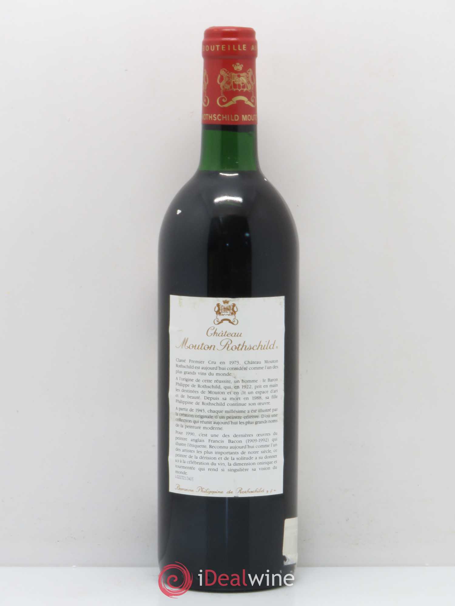 Château Mouton Rothschild 1er Grand Cru Classé 1990 - Lot de 1 bouteille - 1