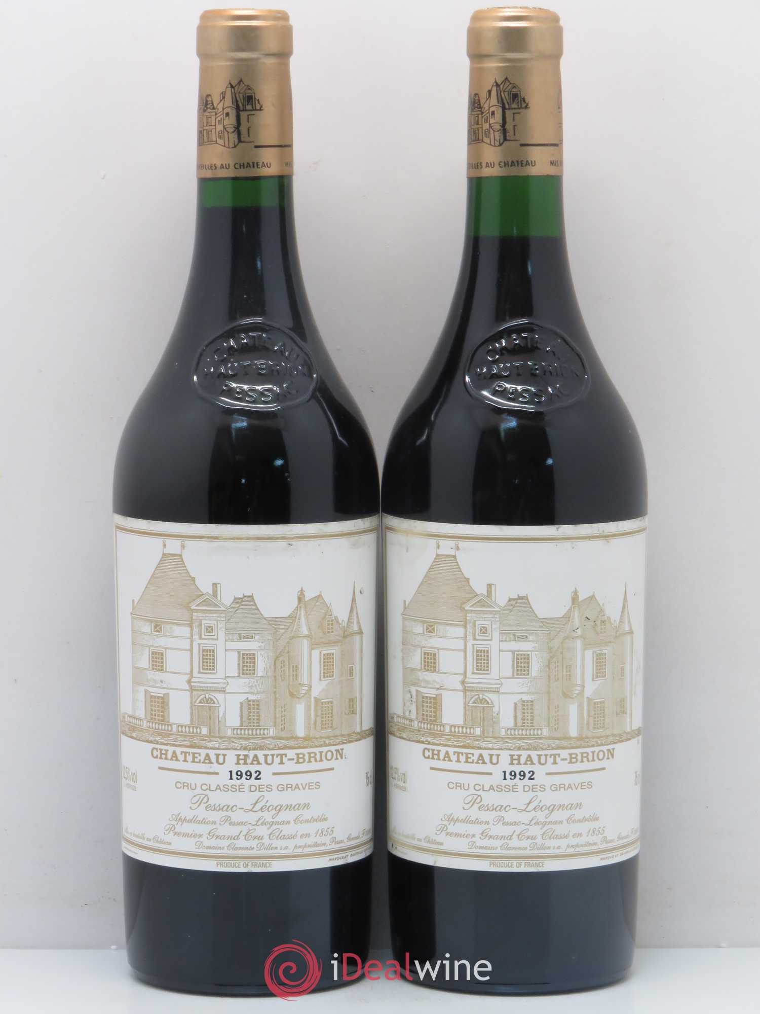 Château Haut Brion 1er Grand Cru Classé 1992 - Lot de 2 bouteilles - 0