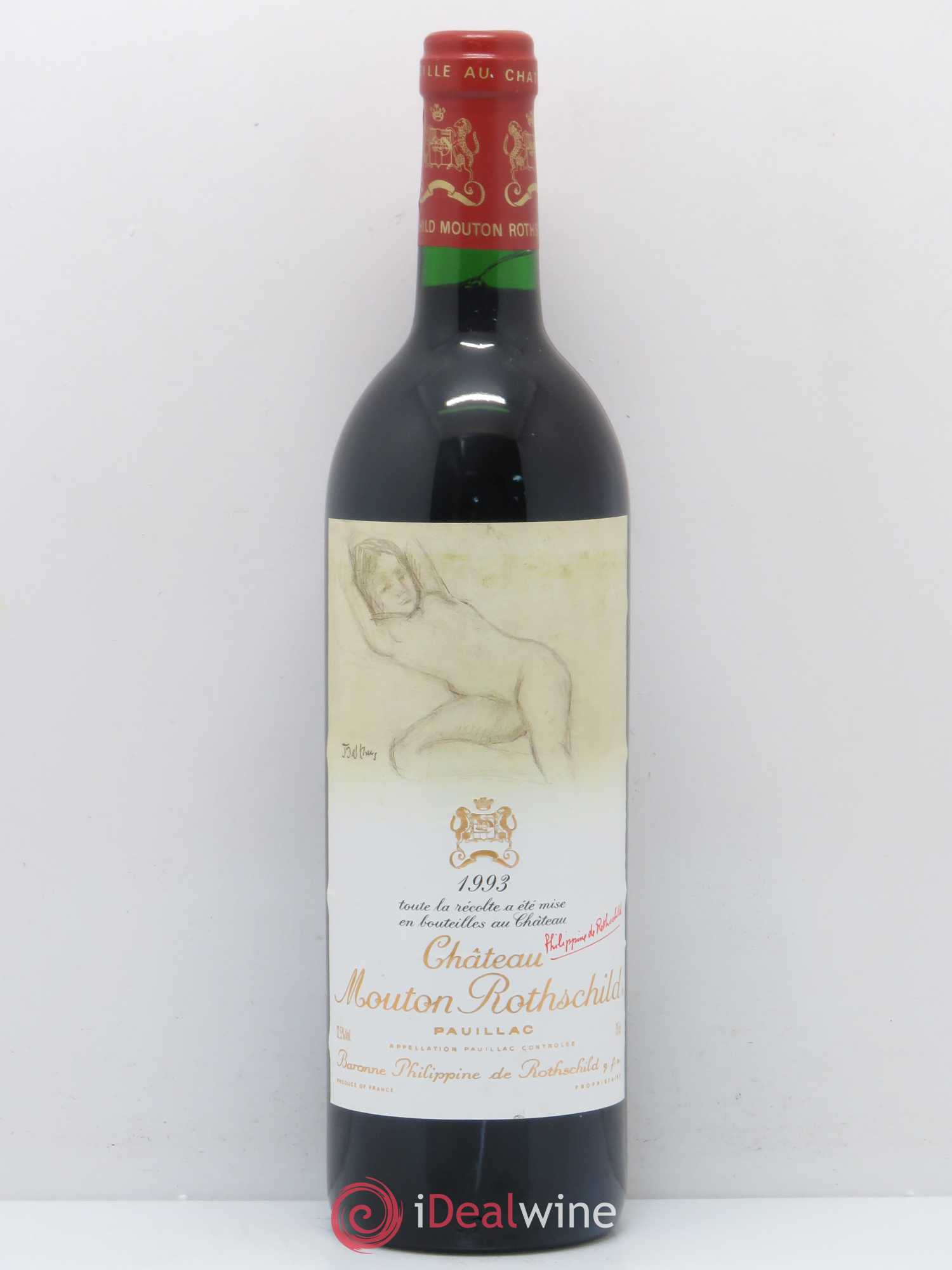 Château Mouton Rothschild 1er Grand Cru Classé 1993 - Lot de 1 bouteille - 0