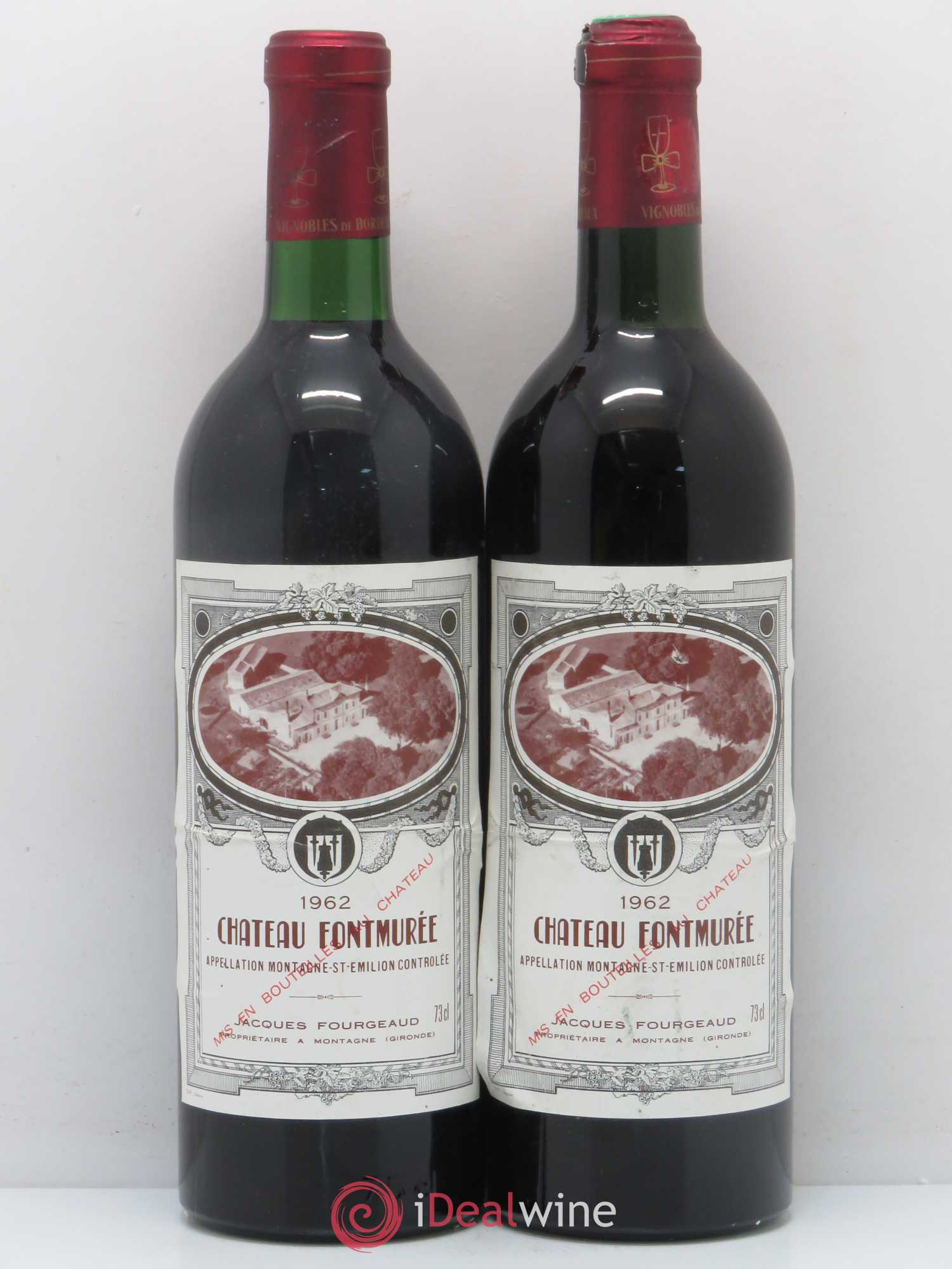 Montagne Saint-Émilion Château Fontmurée 1962 - Lot de 2 bouteilles - 0