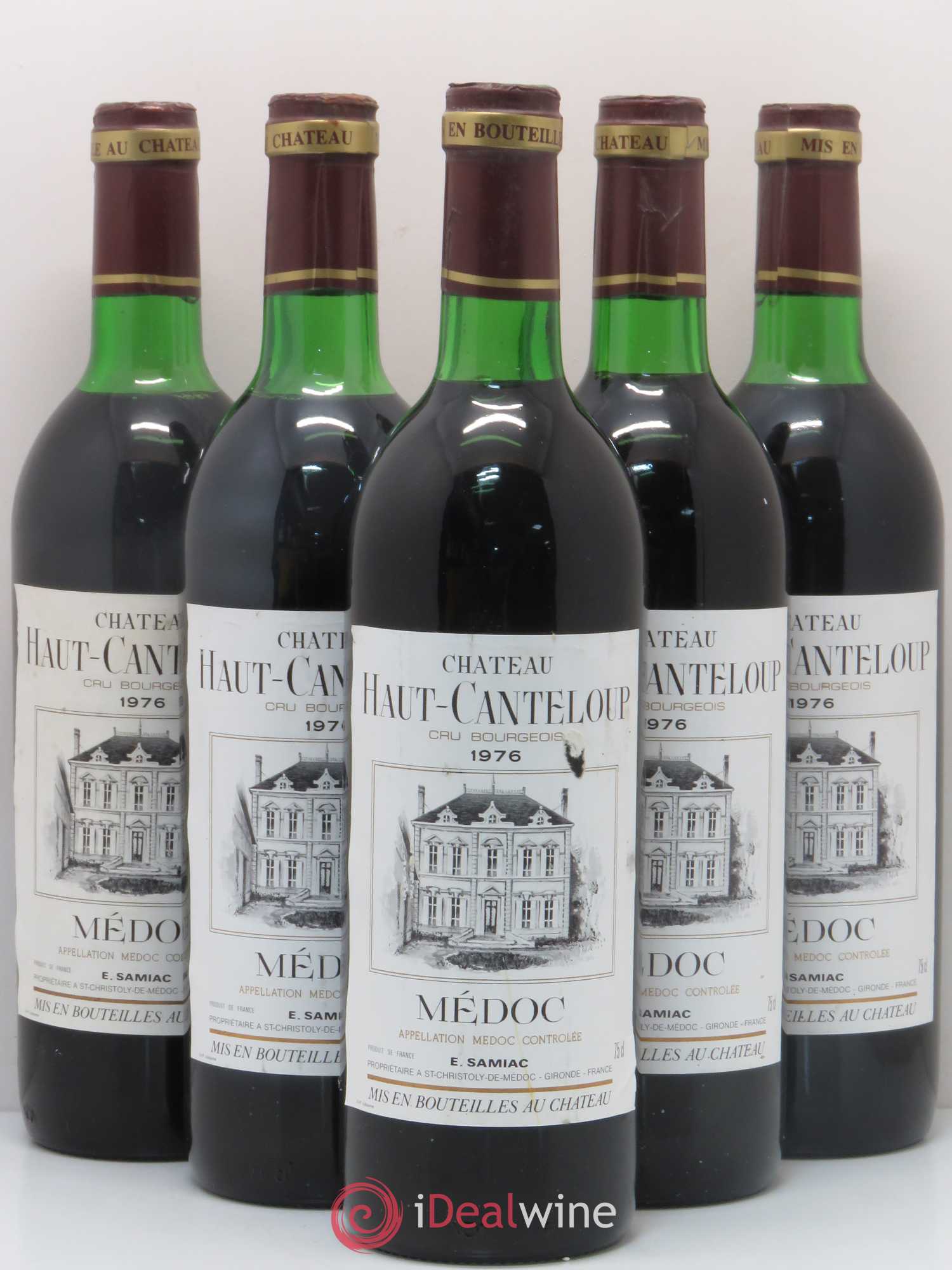 Château Haut Canteloup Cru Bourgeois (sans prix de réserve) 1976 - Lot de 5 bouteilles - 0