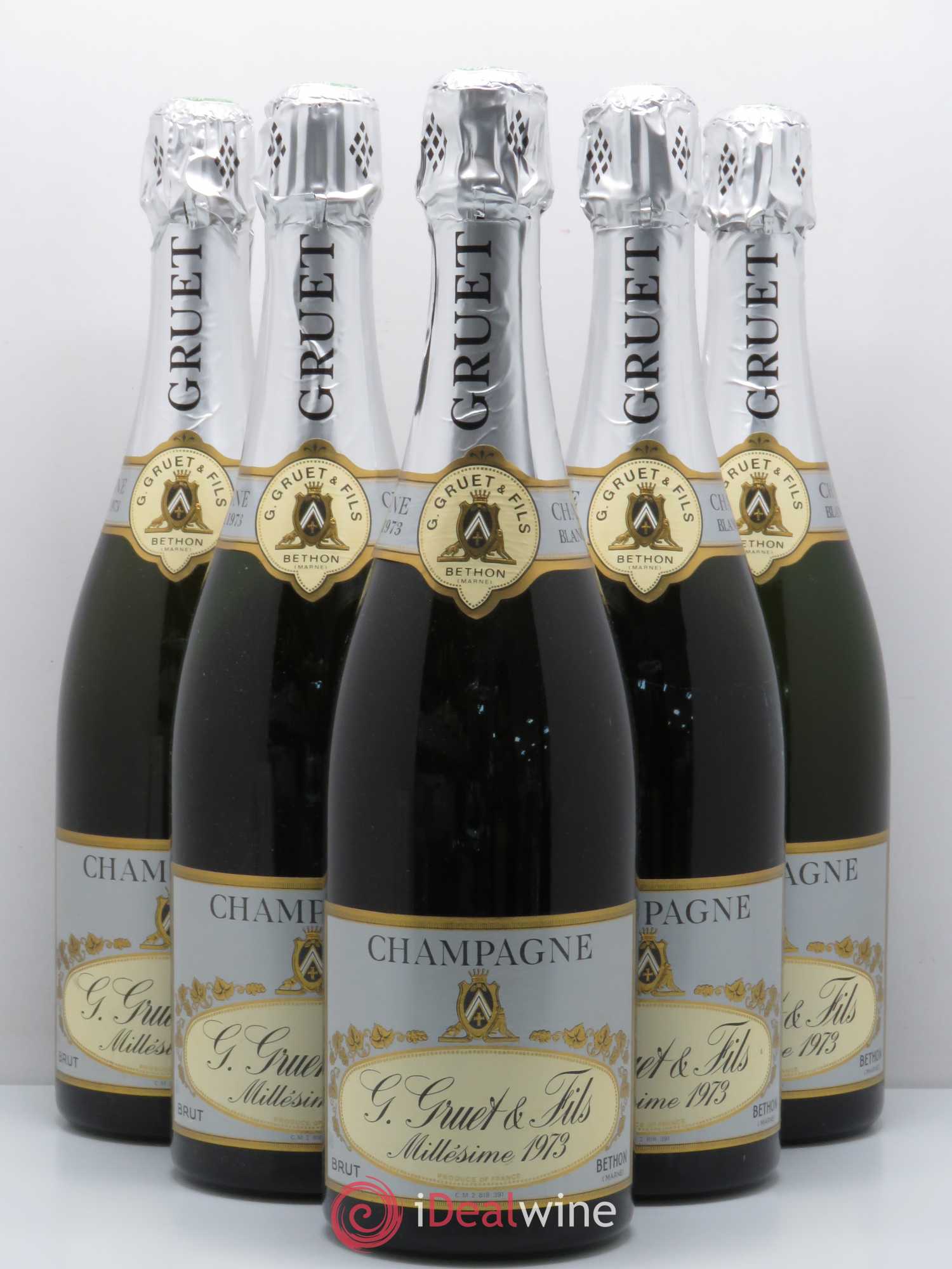 Champagne Gruet et Fils 1973 - Lot de 5 bouteilles - 0