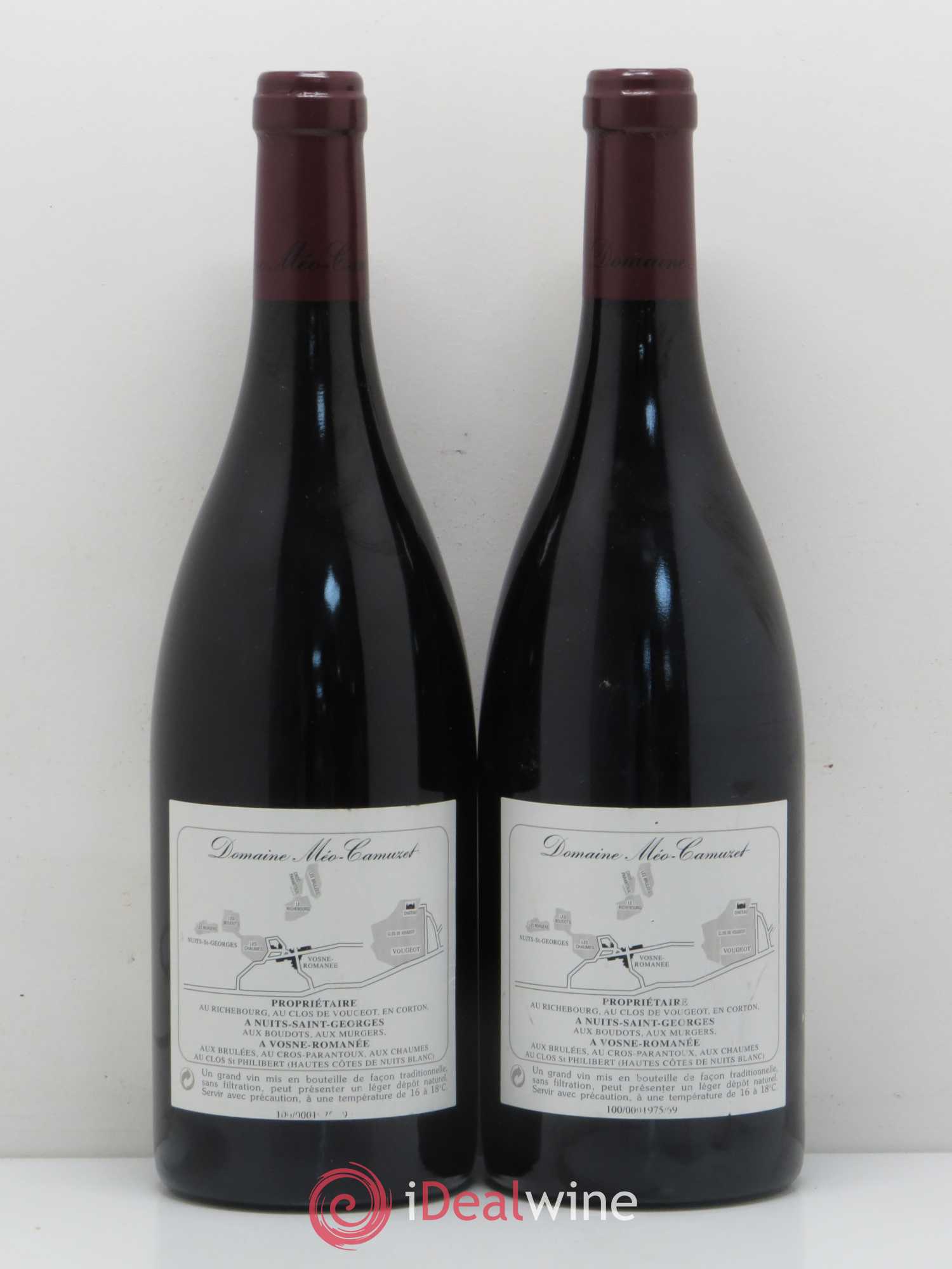 Vosne-Romanée 1er Cru Au Cros Parantoux Méo-Camuzet (Domaine) 1997 - Lot de 2 bouteilles - 1