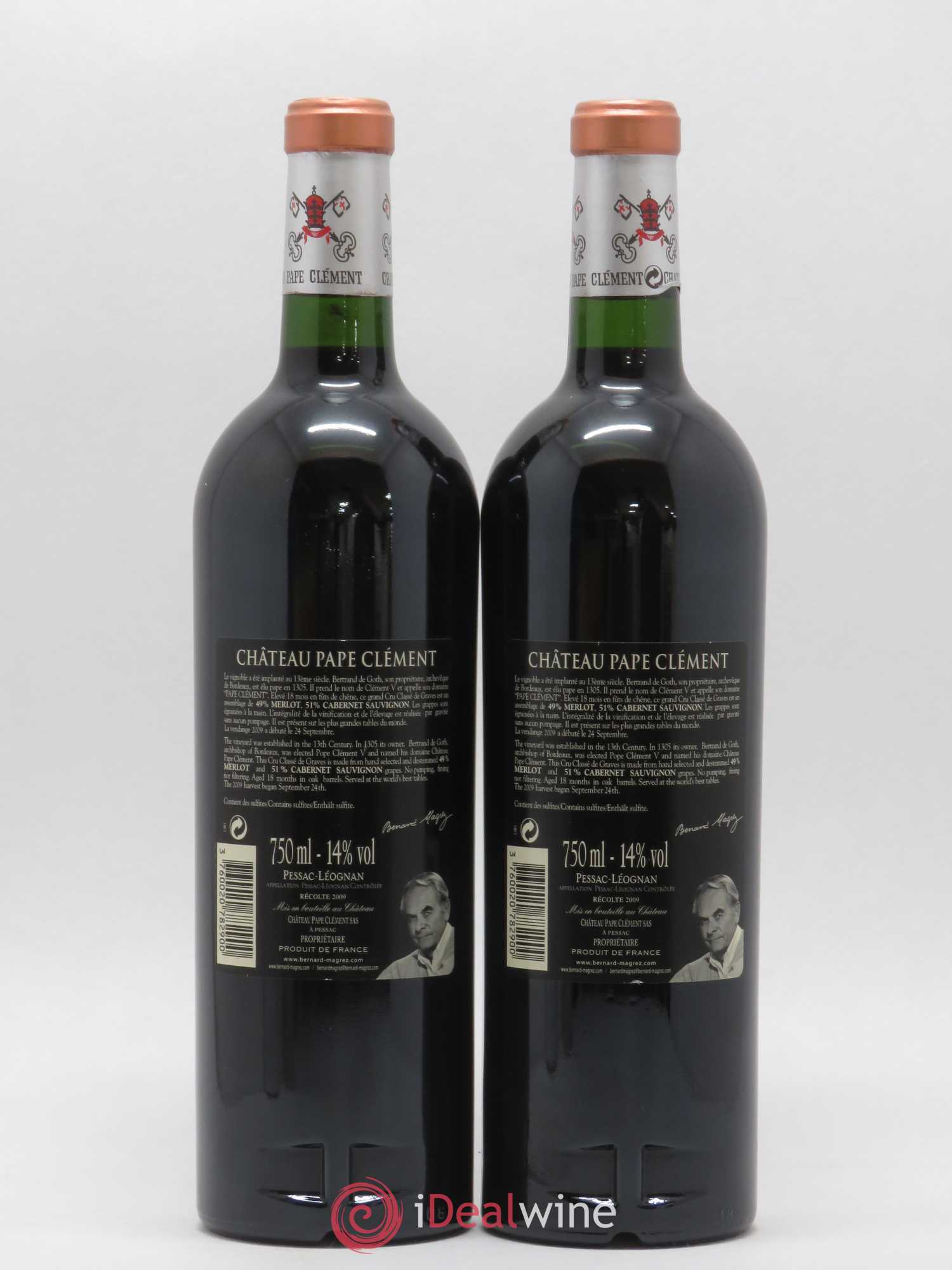 Château Pape Clément Cru Classé de Graves 2009 - Lot de 2 bouteilles - 1