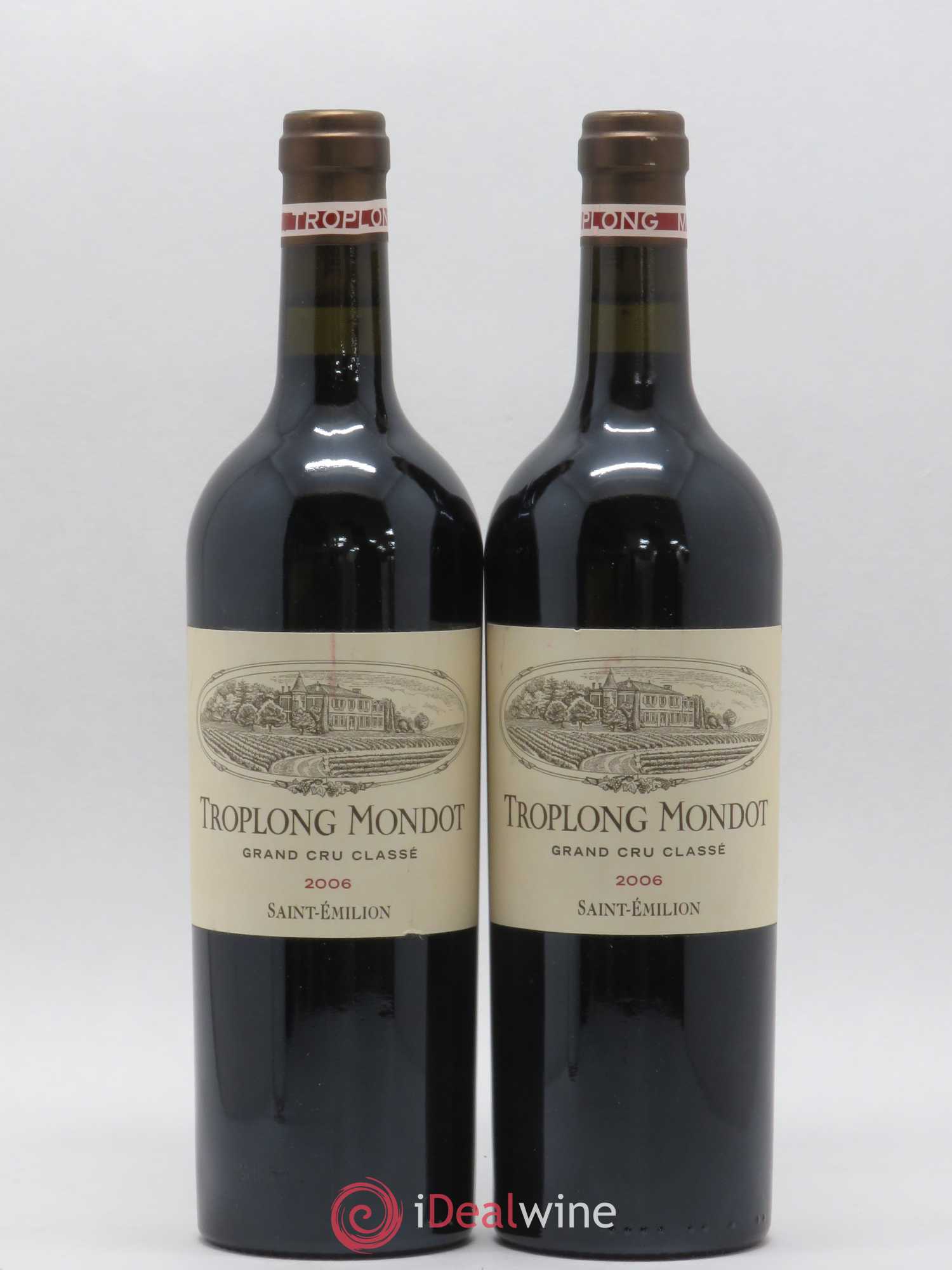 Château Troplong Mondot 1er Grand Cru Classé B 2006 - Lot de 2 bouteilles - 0