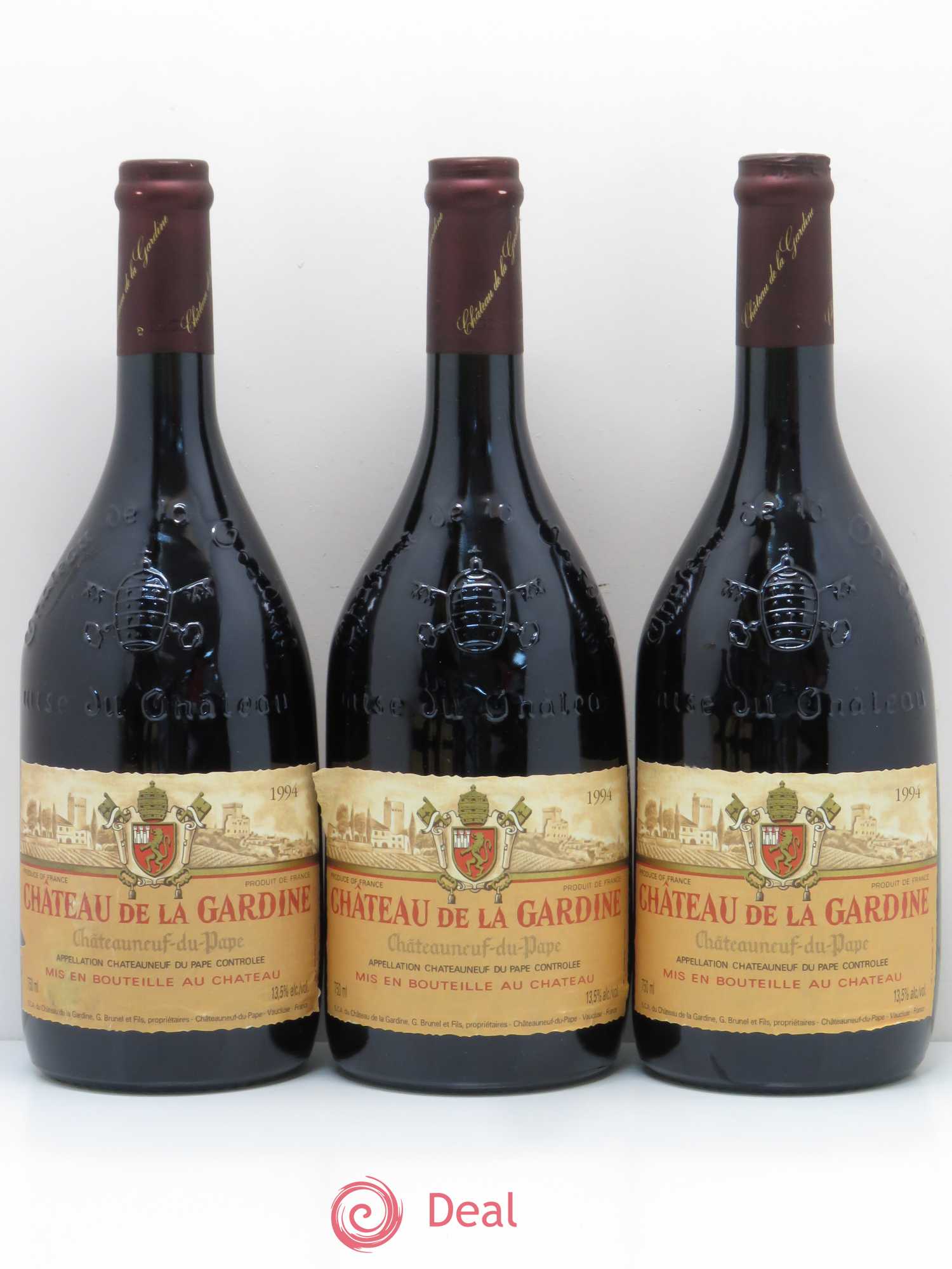 Châteauneuf-du-Pape Château de La Gardine Famille Brunel  (sans prix de réserve) 1994 - Lot de 6 bouteilles - 1