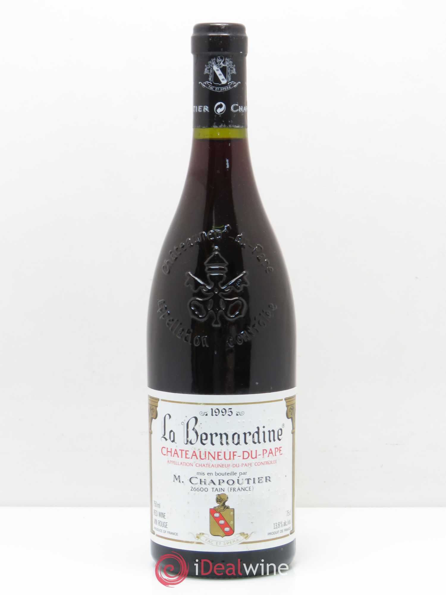Châteauneuf-du-Pape La Bernardine Chapoutier 1995 - Lot de 1 bouteille - 0