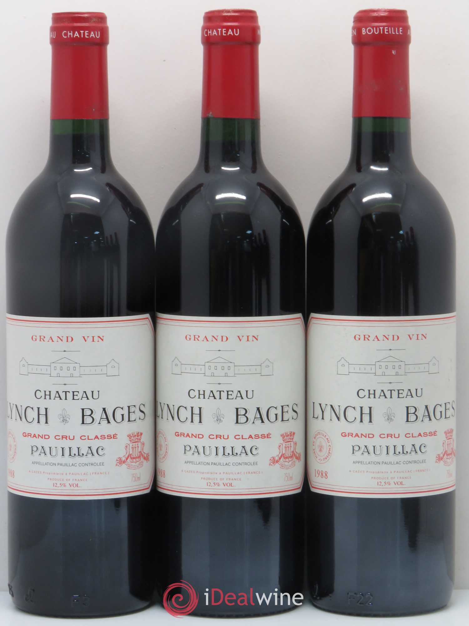 Château Lynch Bages 5ème Grand Cru Classé 1988 - Lot de 6 bouteilles - 1