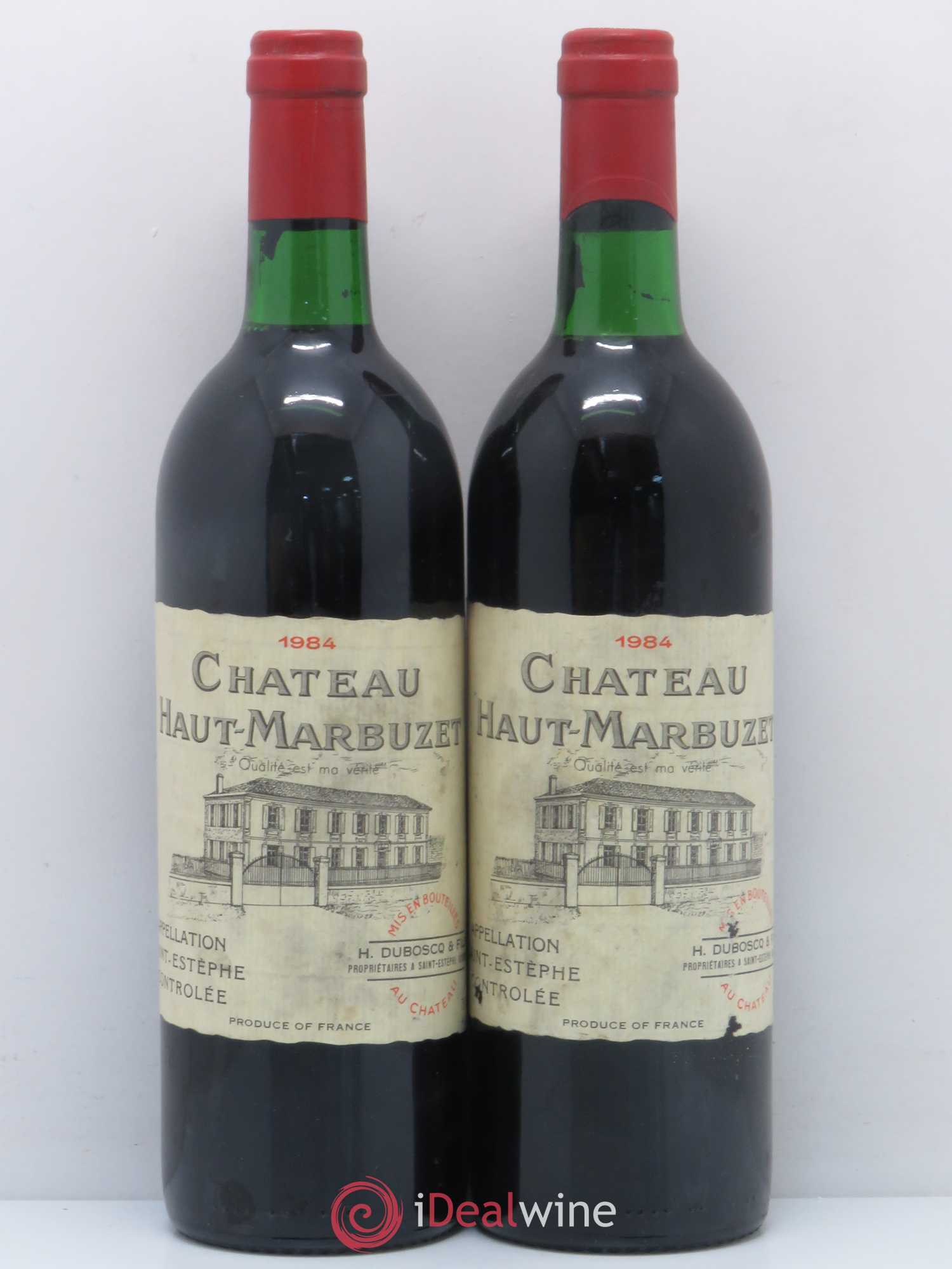 Château Haut Marbuzet 1984 - Lot de 2 bouteilles - 0