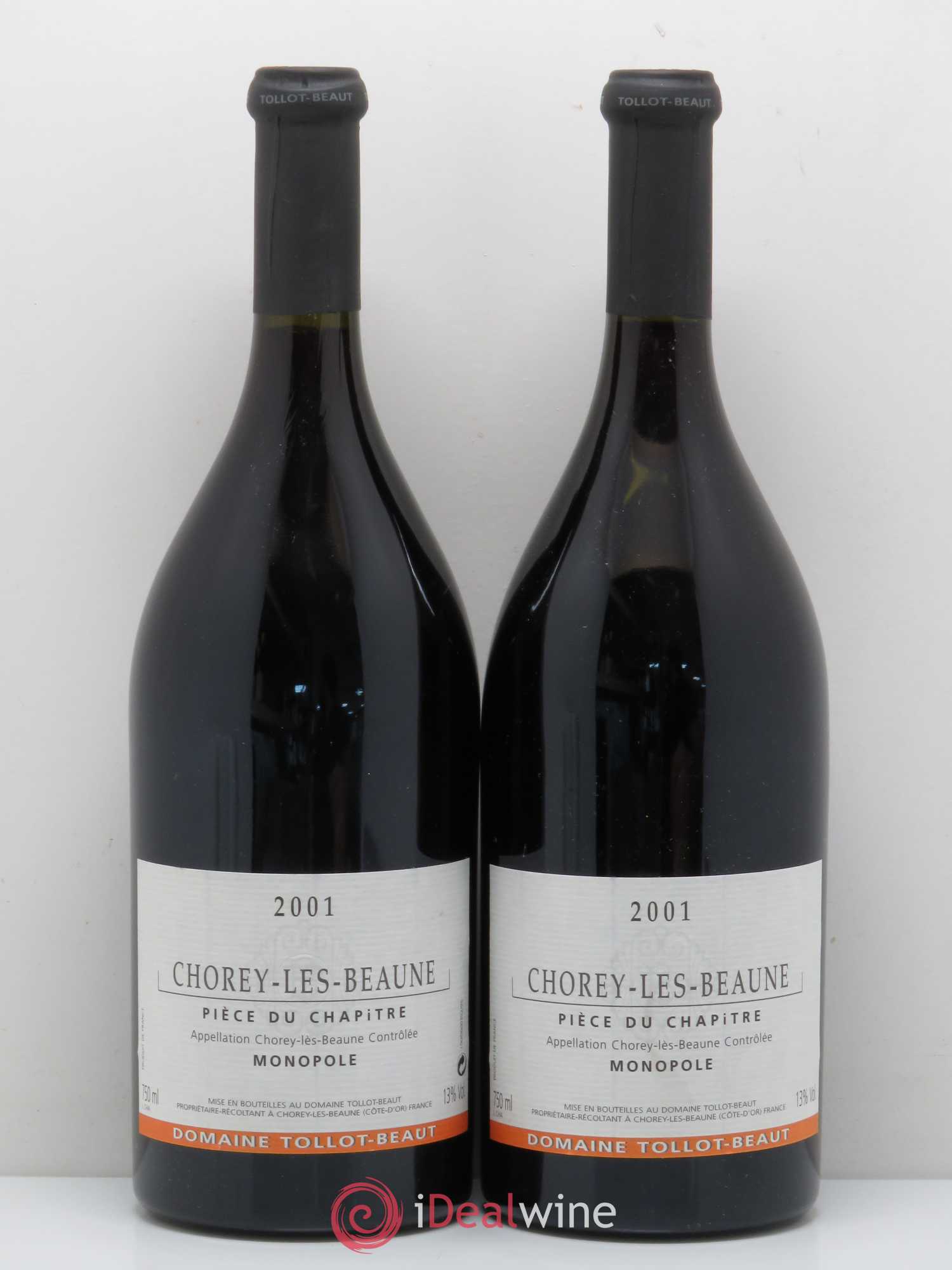Chorey-lès-Beaune Pièce du Chapitre Tollot Beaut (Domaine) 2001 - Lot de 2 bouteilles - 0