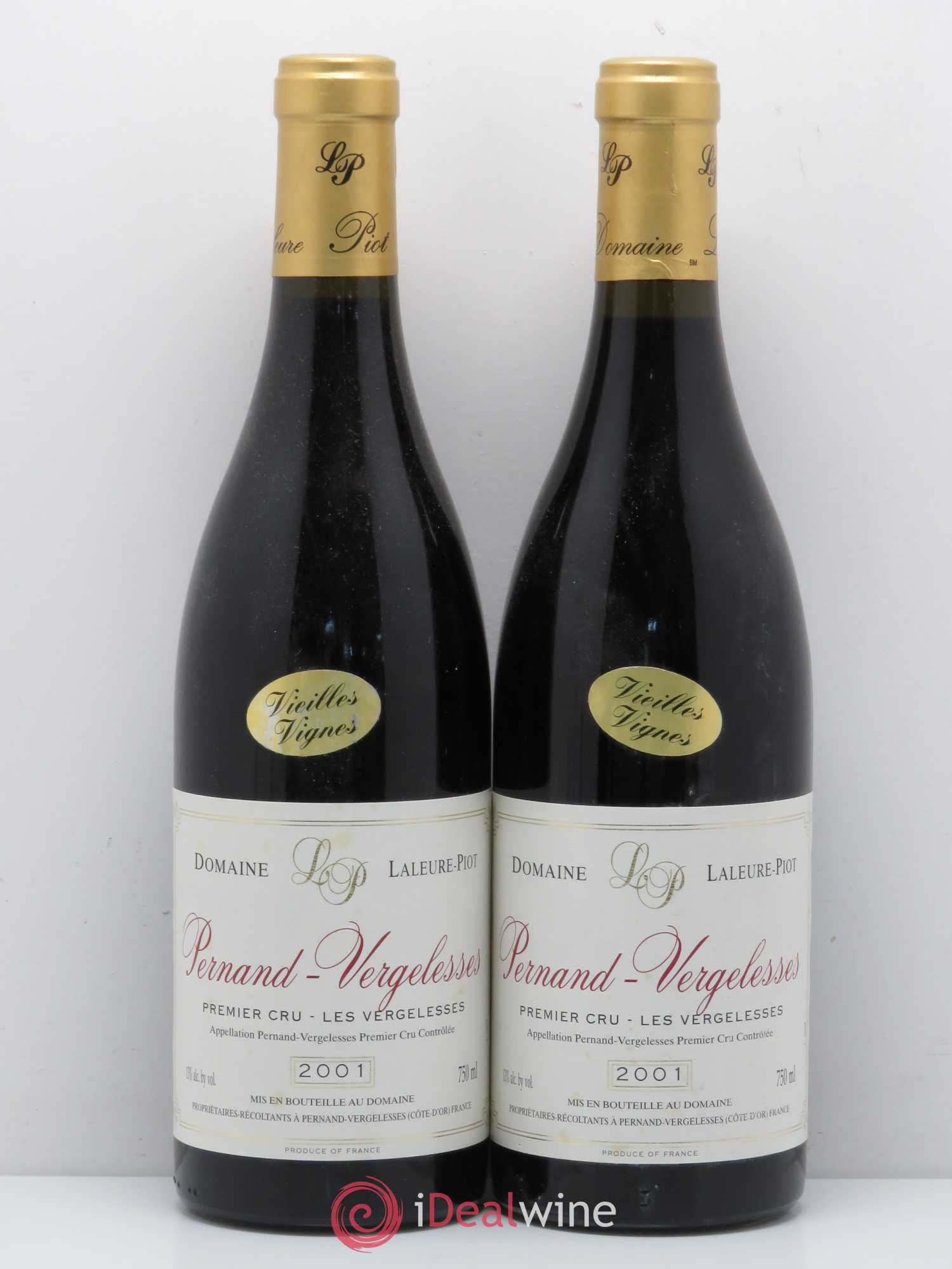 Pernand-Vergelesses 1er Cru Les Vergelesses Vieilles vignes Laleure Piot 2001 - Posten von 2 Flaschen - 0