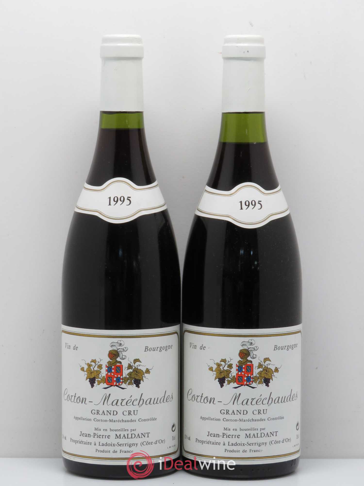 Corton Grand Cru Marechaudes Jean Pierre Maldant 1995 - Posten von 2 Flaschen - 0