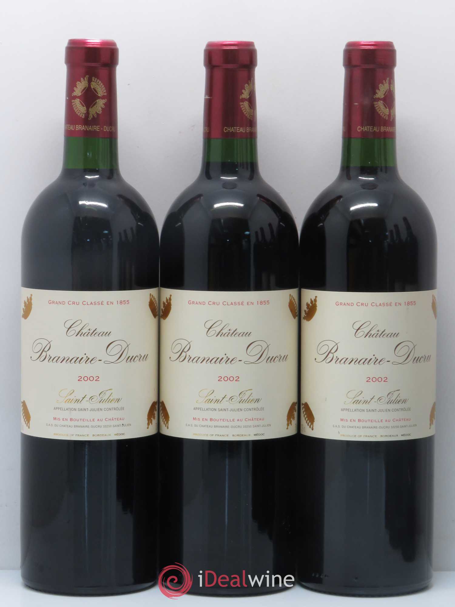 Château Branaire Ducru 4ème Grand Cru Classé 2002 - Lot de 6 bouteilles - 1