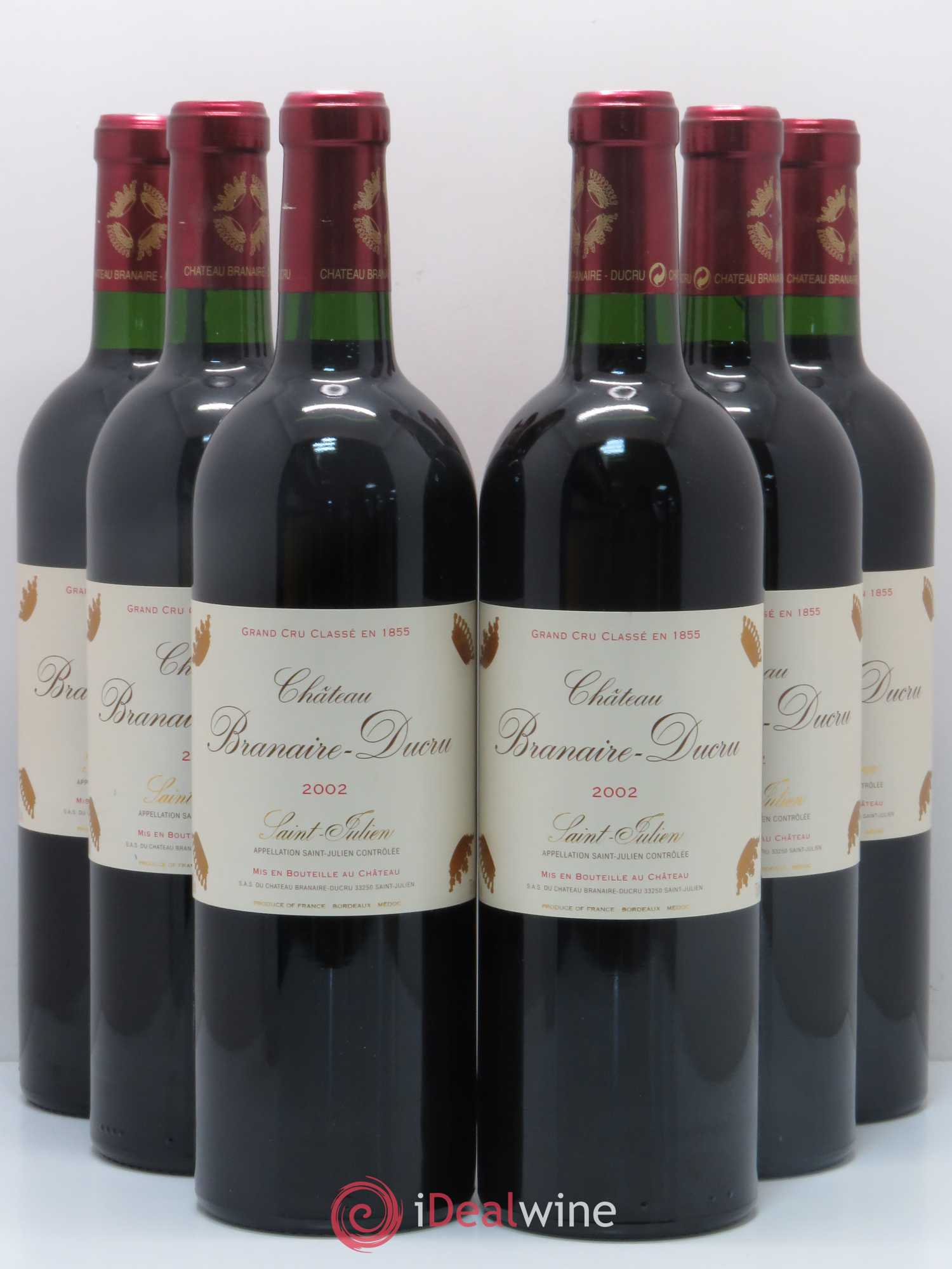 Château Branaire Ducru 4ème Grand Cru Classé 2002 - Lot de 6 bouteilles - 0