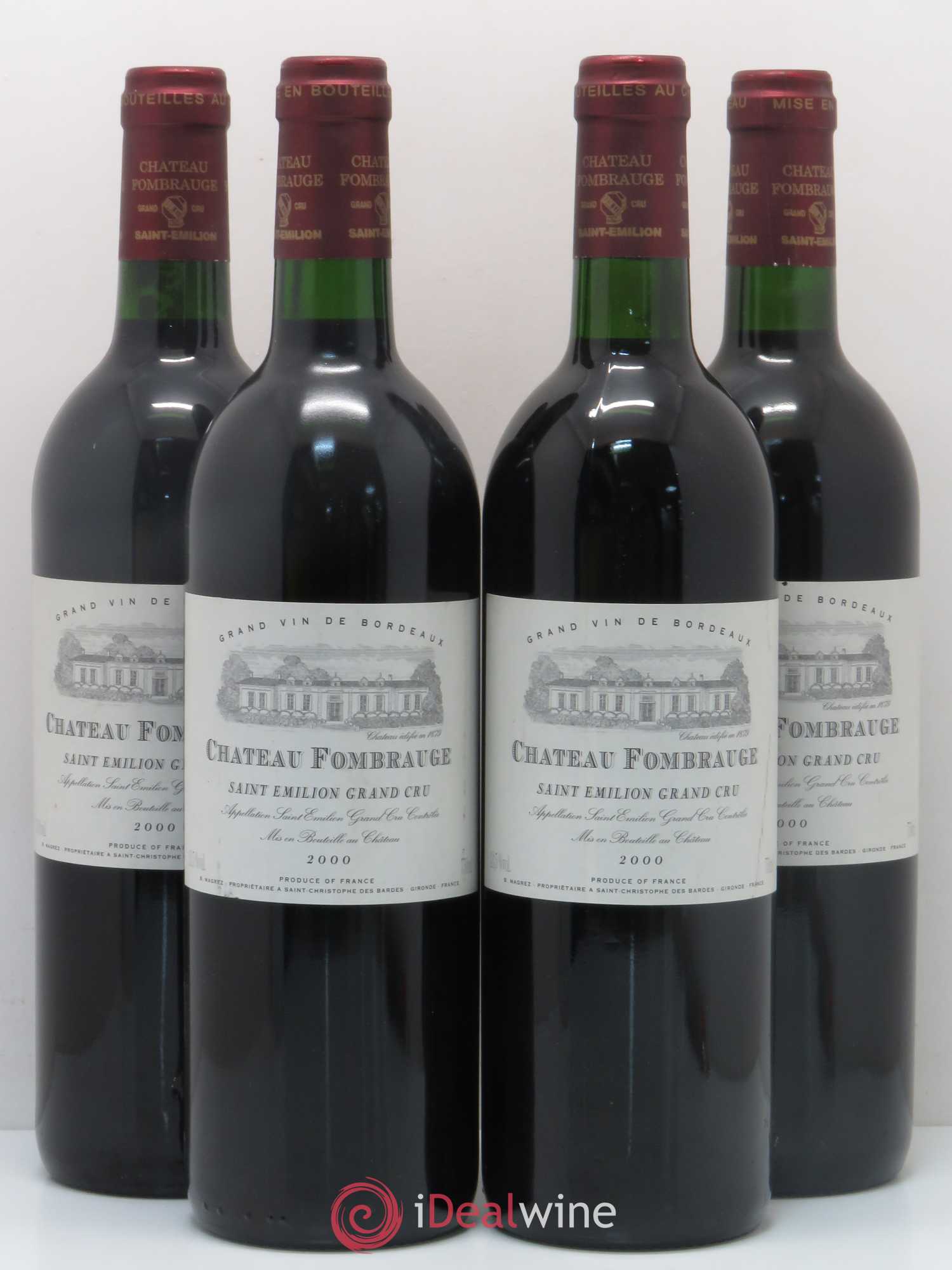 Château Fombrauge Grand Cru Classé 2000 - Lot de 4 bouteilles - 0