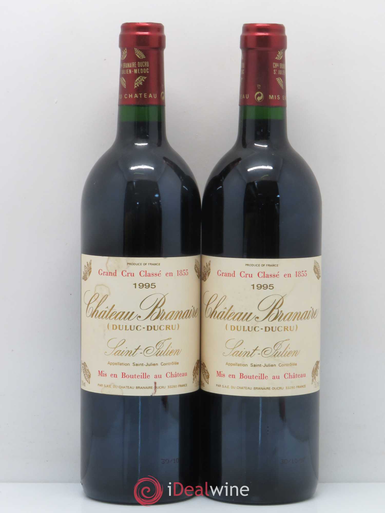 Château Branaire Ducru 4ème Grand Cru Classé 1995 - Lot de 2 bouteilles - 0